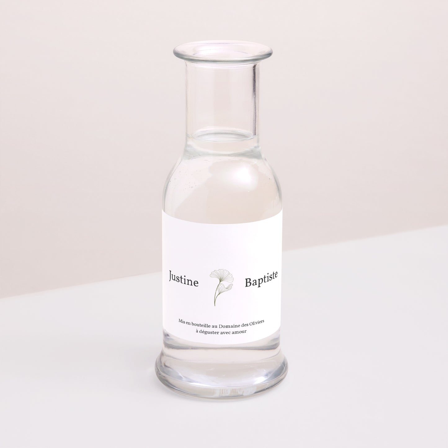 Etiquette bouteille Mariage Paysage Ginkgo Biloba, Feuilles d'Or photo N° 2