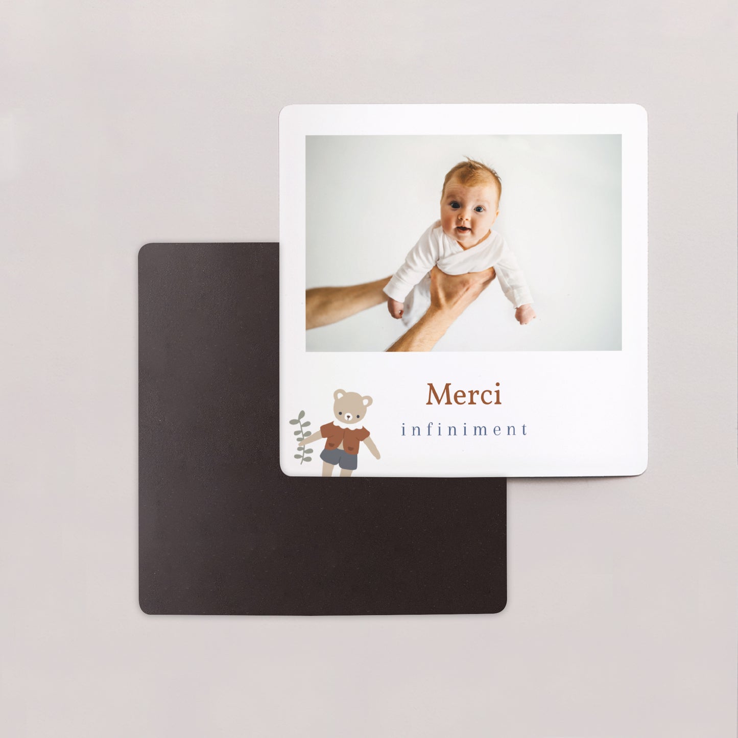 Remerciements Baptême Lot de 9, magnétique Petit Ours Porte-bonheur photo N° 2