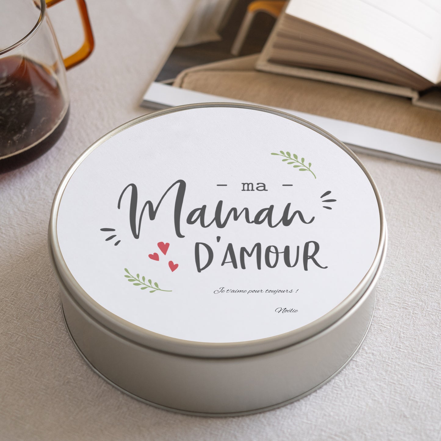 Boite métallique Objets Ronde Maman d'amour V photo N° 1