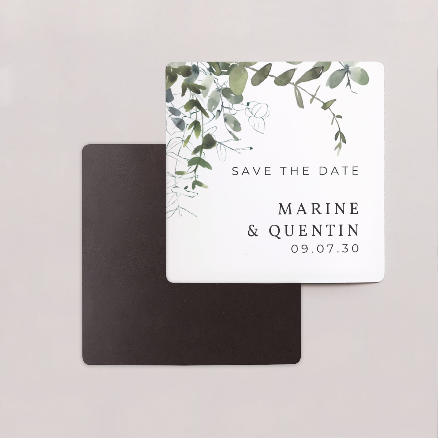 Save the date Mariage Lot de 9, magnétique Floral et Eucalyptus photo N° 2