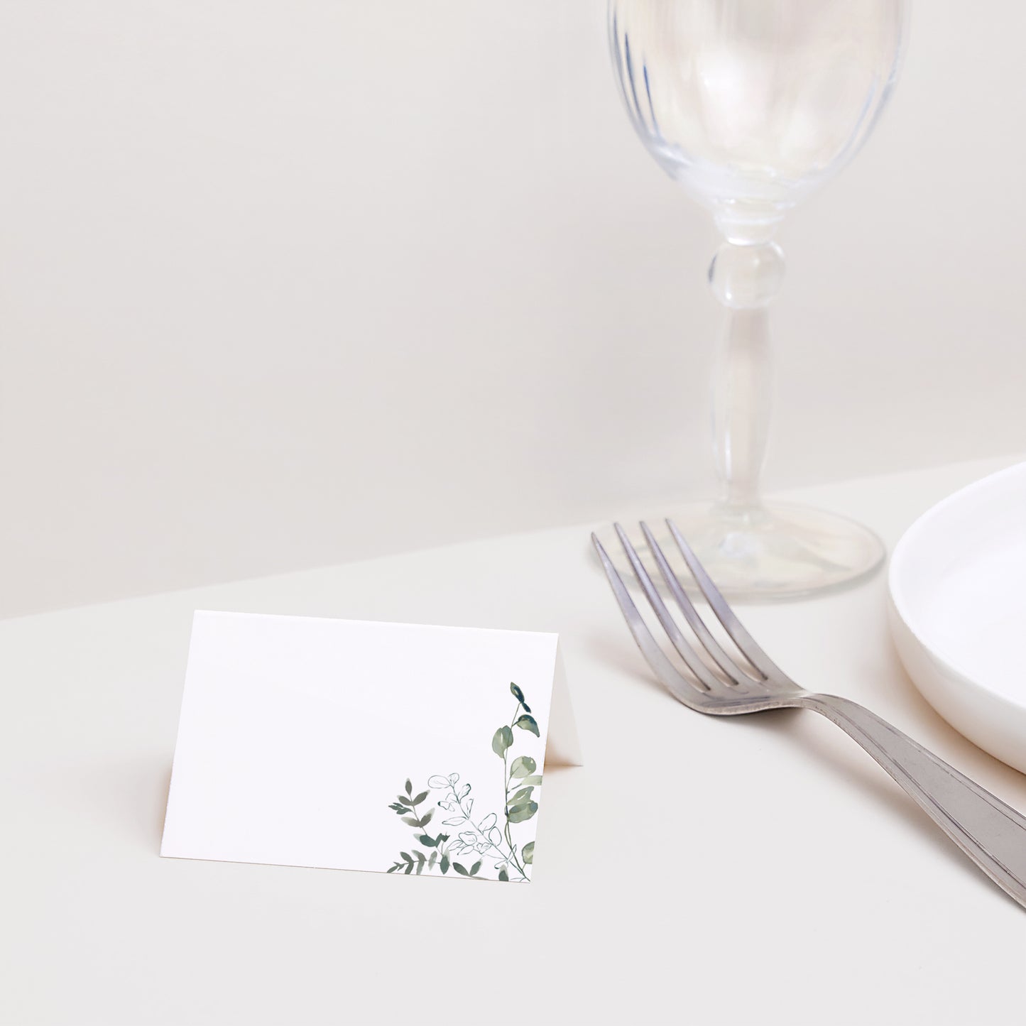 Marque-place Mariage 2 volets Floral et Eucalyptus photo N° 2