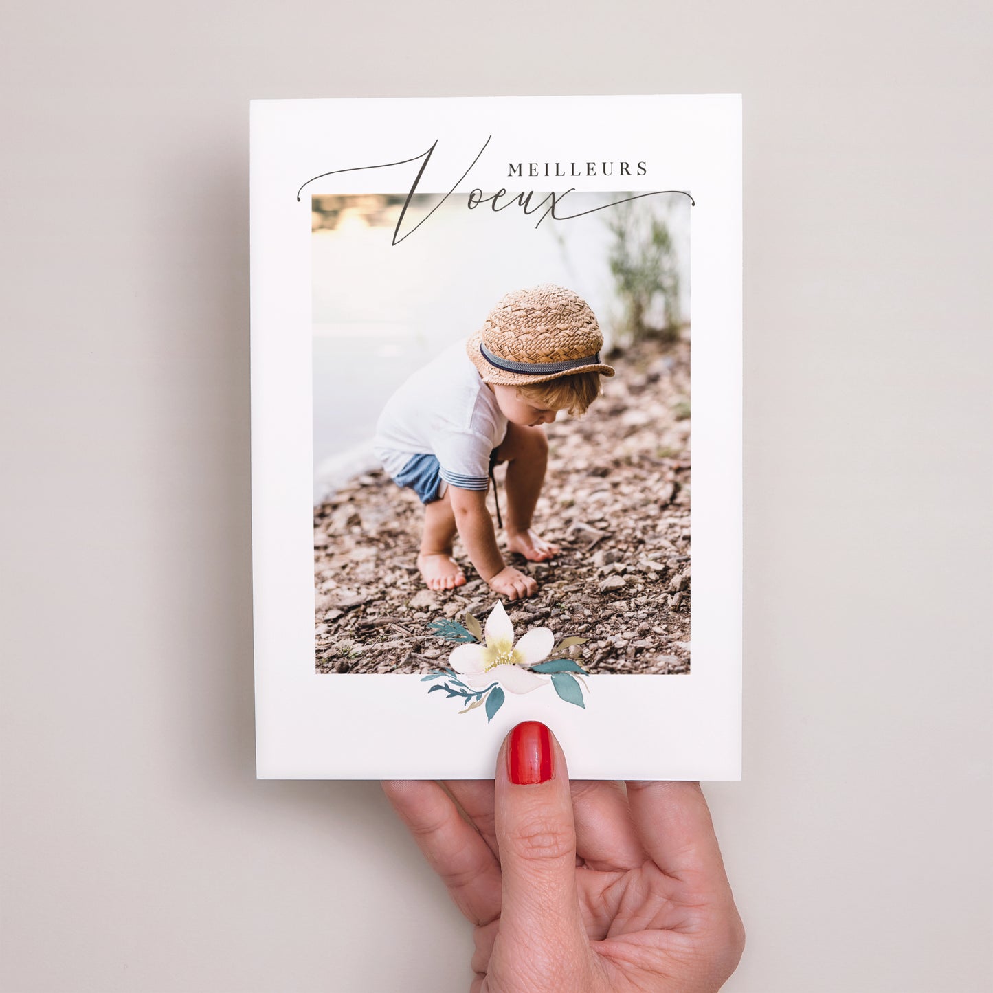 Carte de voeux Fin d'année Portrait Jardin d'hiver photo N° 2