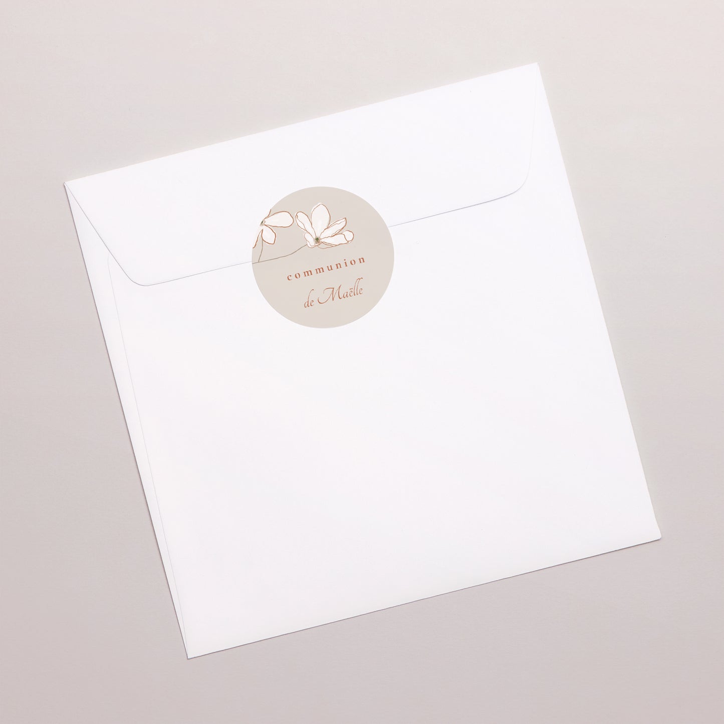 Sticker Communion Rond Fleur d'esprit, japonisant photo N° 3