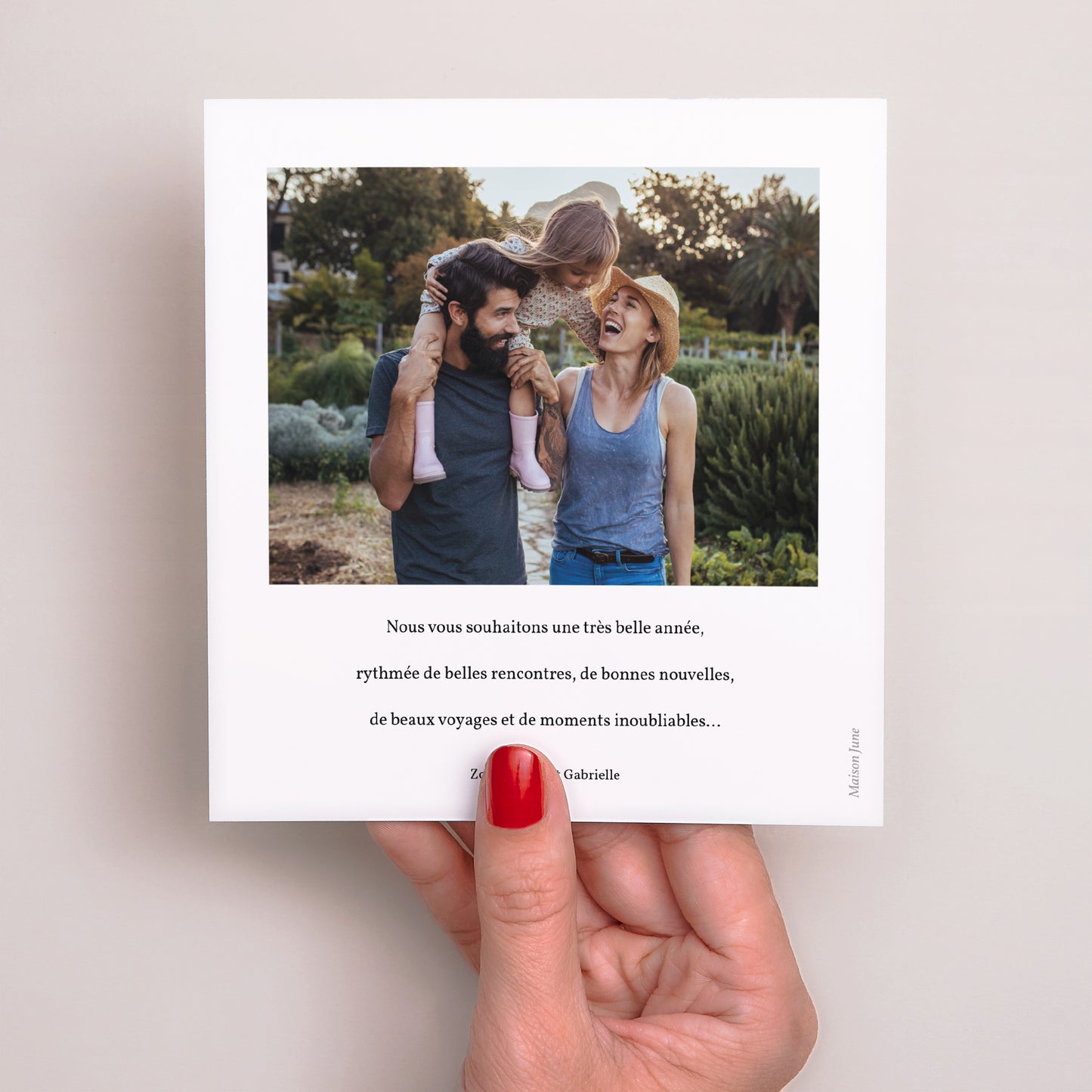 Carte de voeux Fin d'année Carré Baies rouges II photo N° 3