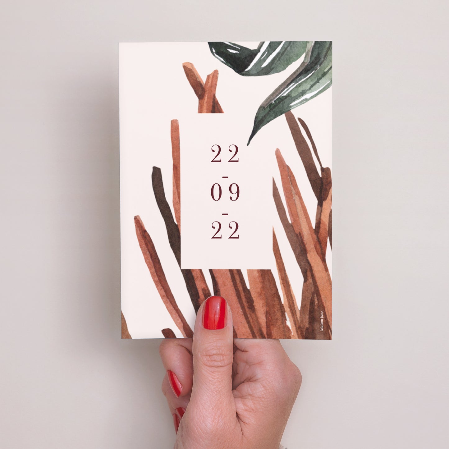 Save the date Mariage Portrait Palma Terracotta photo N° 3