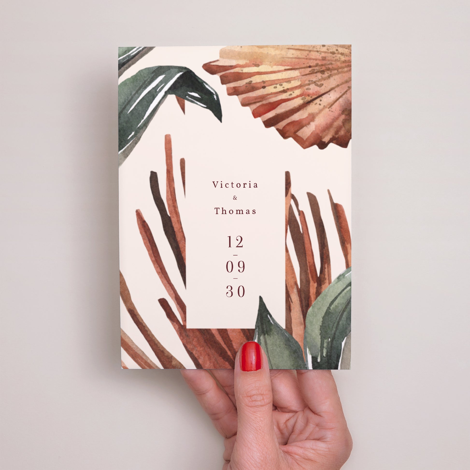 Faire-part Mariage Portrait Palma Terracotta photo N° 2