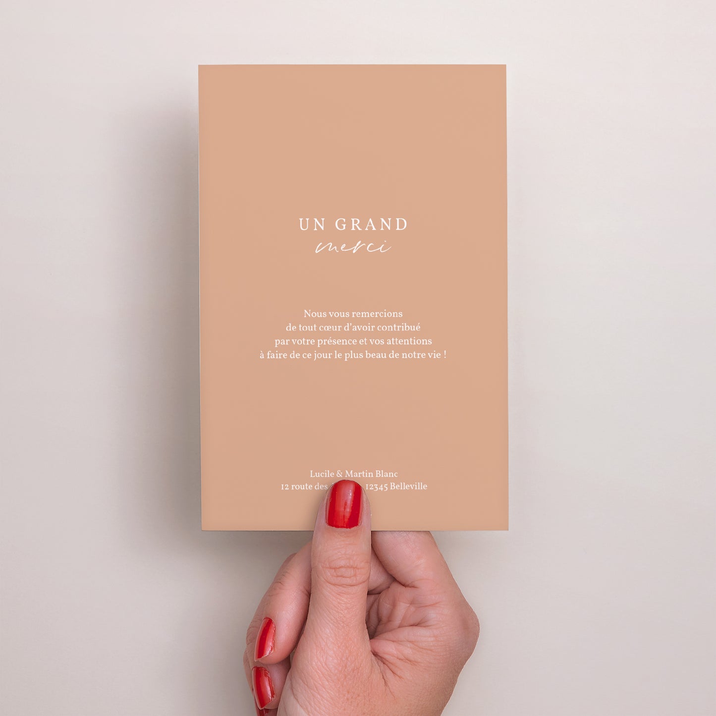 Remerciements Mariage Portrait Ton pastel photo N° 3