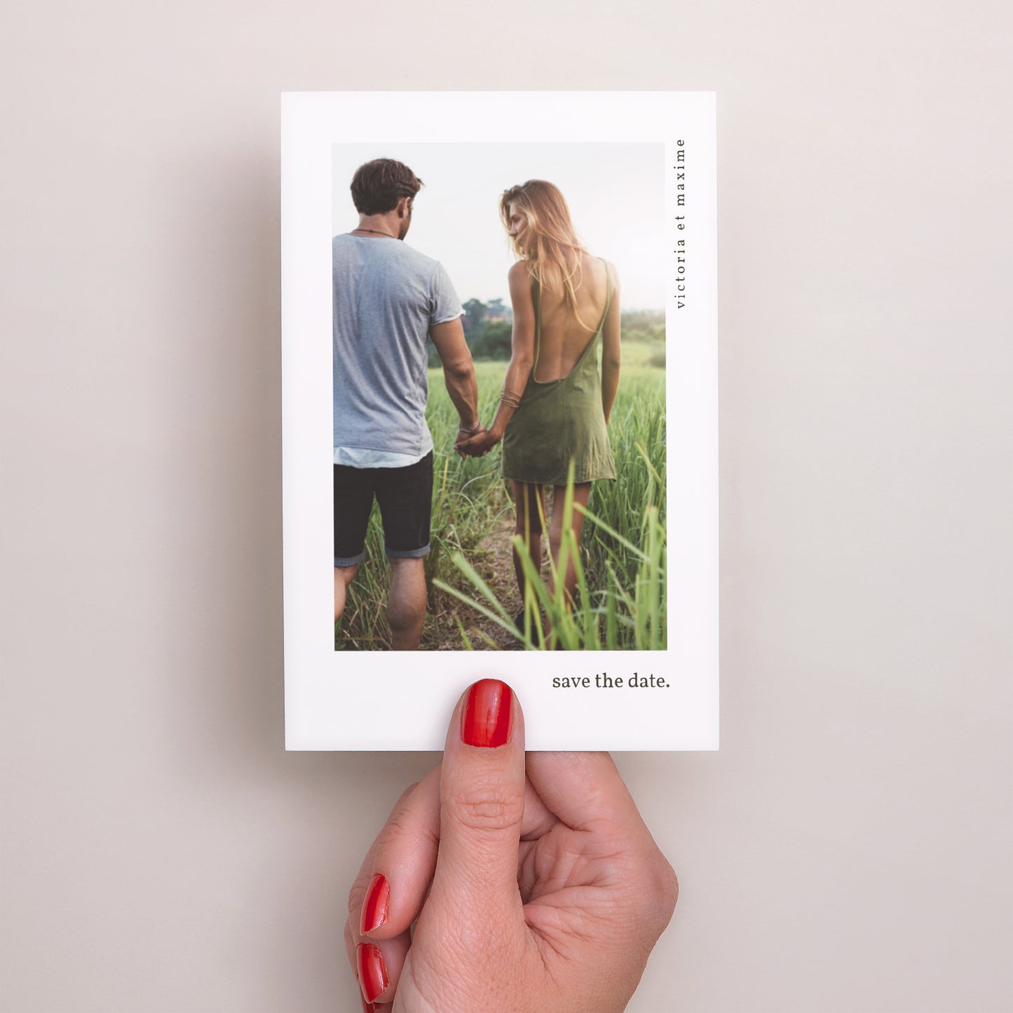 Save the date Mariage Portrait Neo Champêtre photo N° 2
