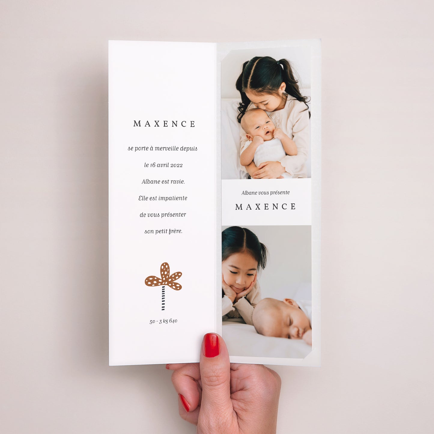 Faire-part Naissance Marque-page photo Roi de la jungle photo N° 2