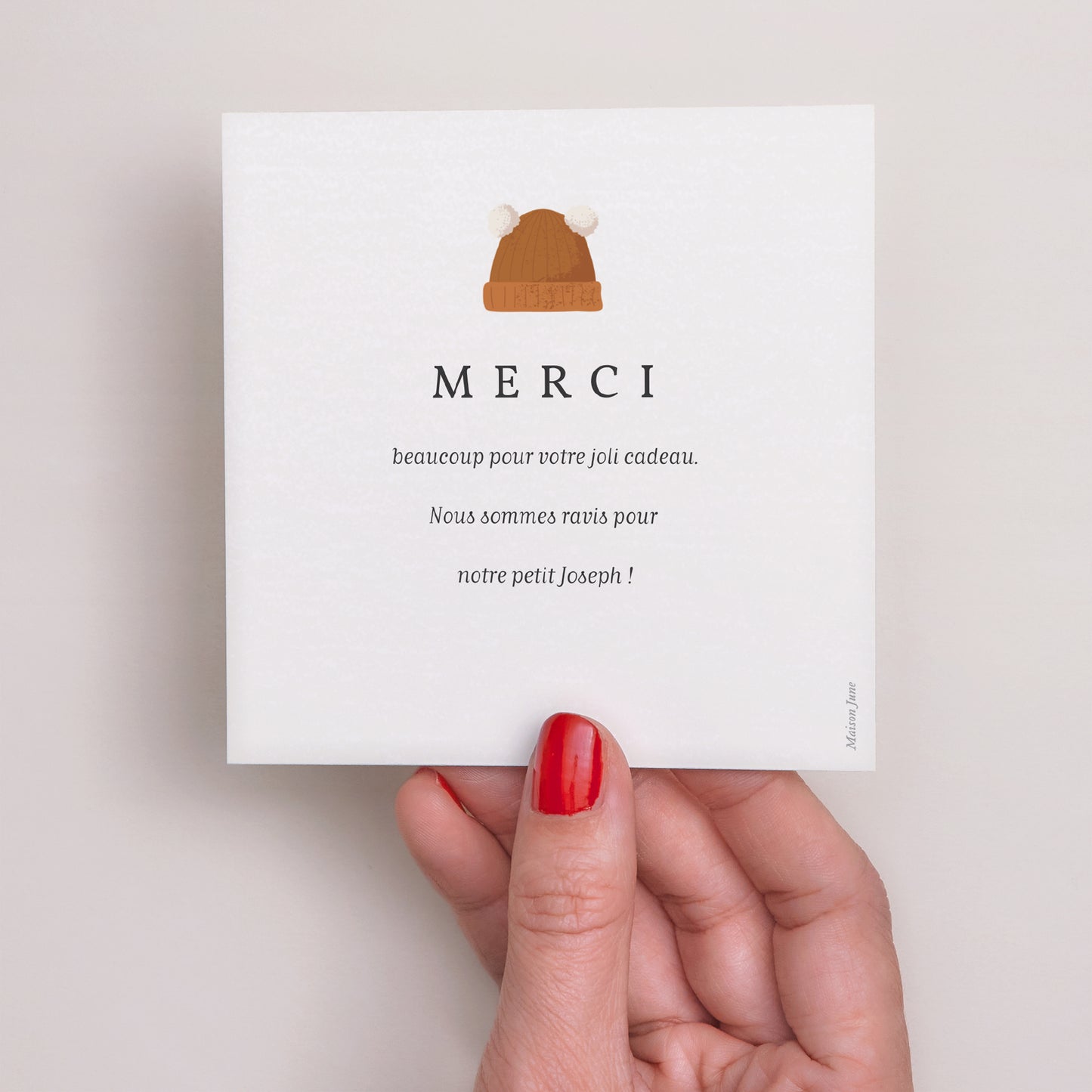 Remerciements Naissance Carré Petit Panda roux photo N° 3