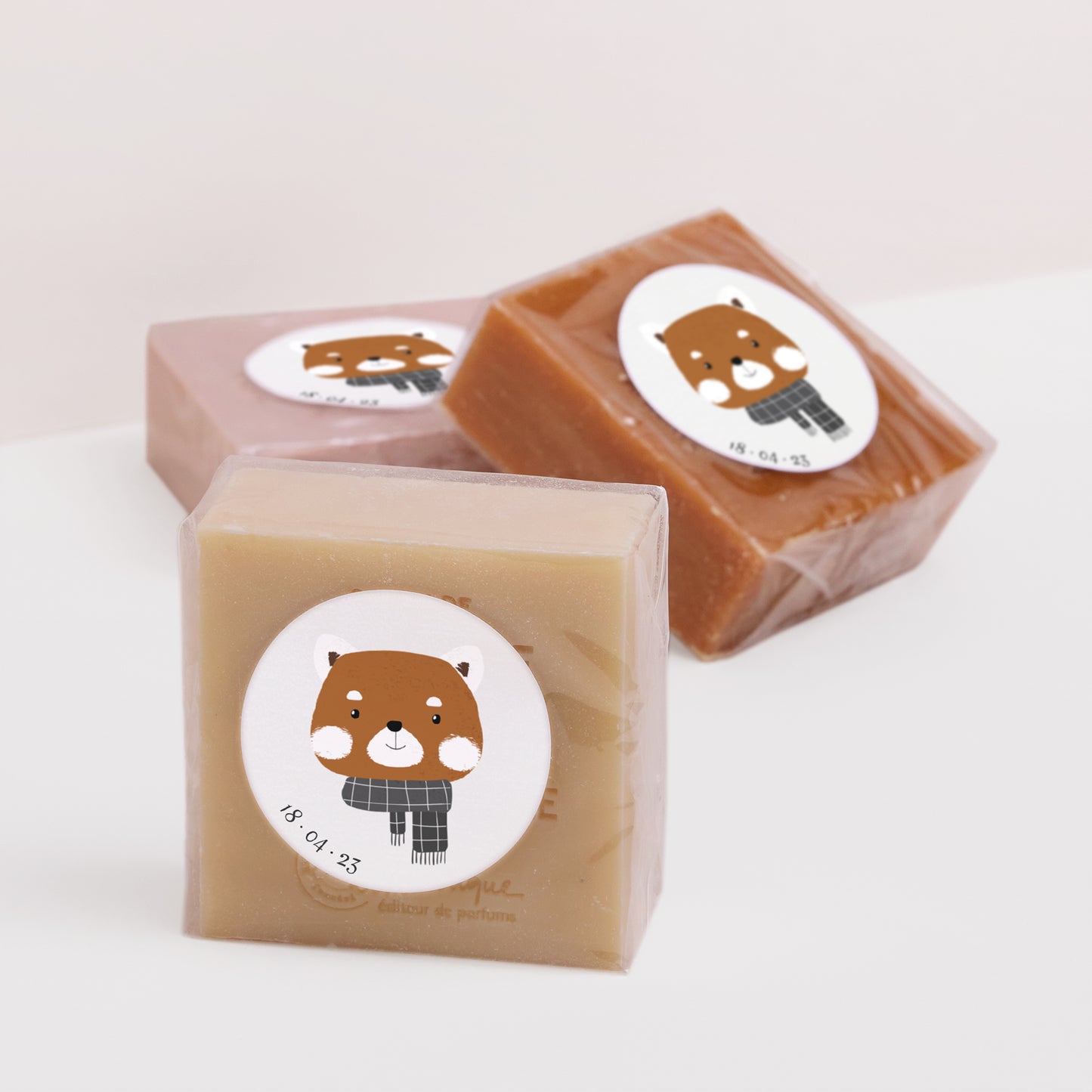Sticker Naissance Rond Petit Panda roux photo N° 2
