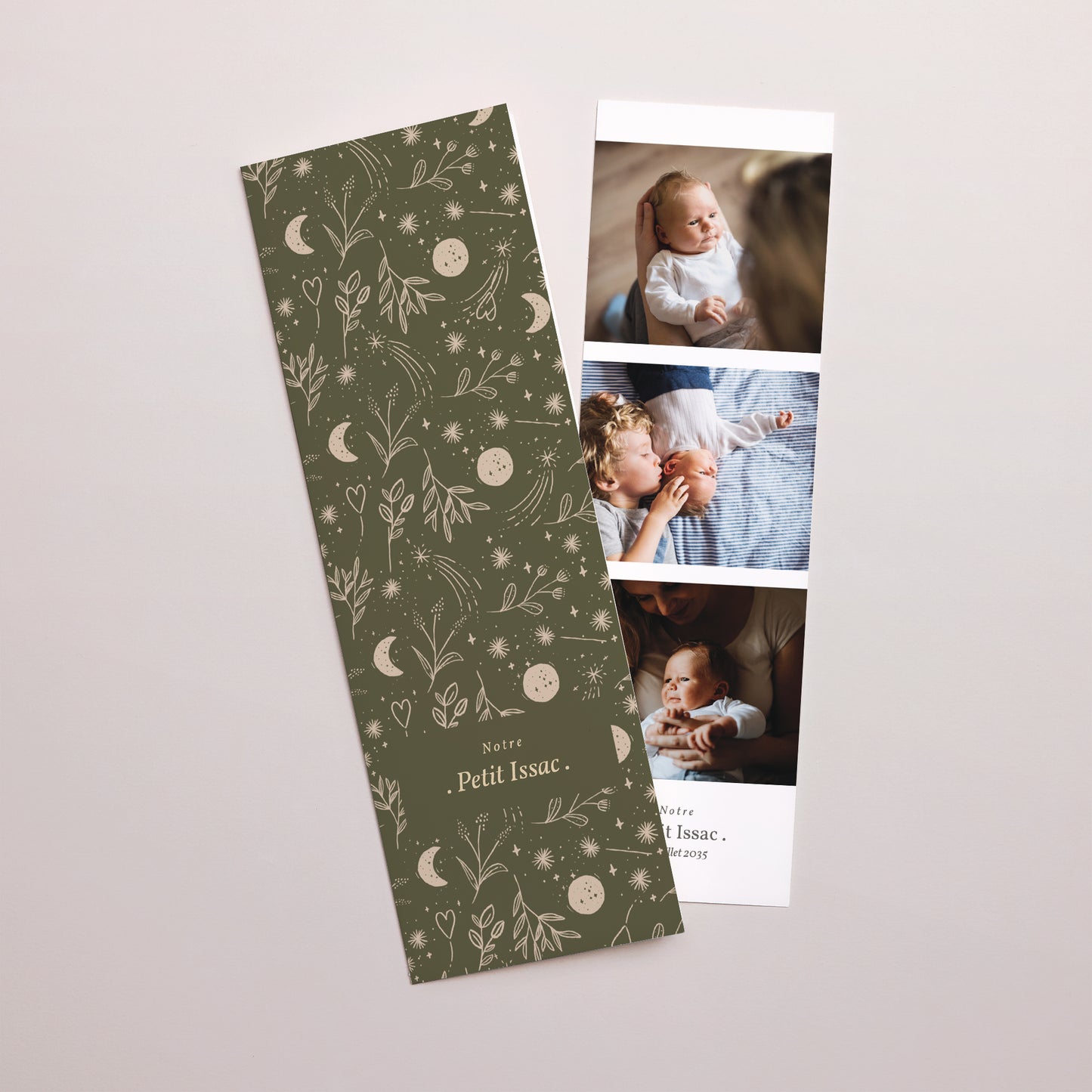 Faire-part Naissance Marque-page photo Ilan photo N° 1