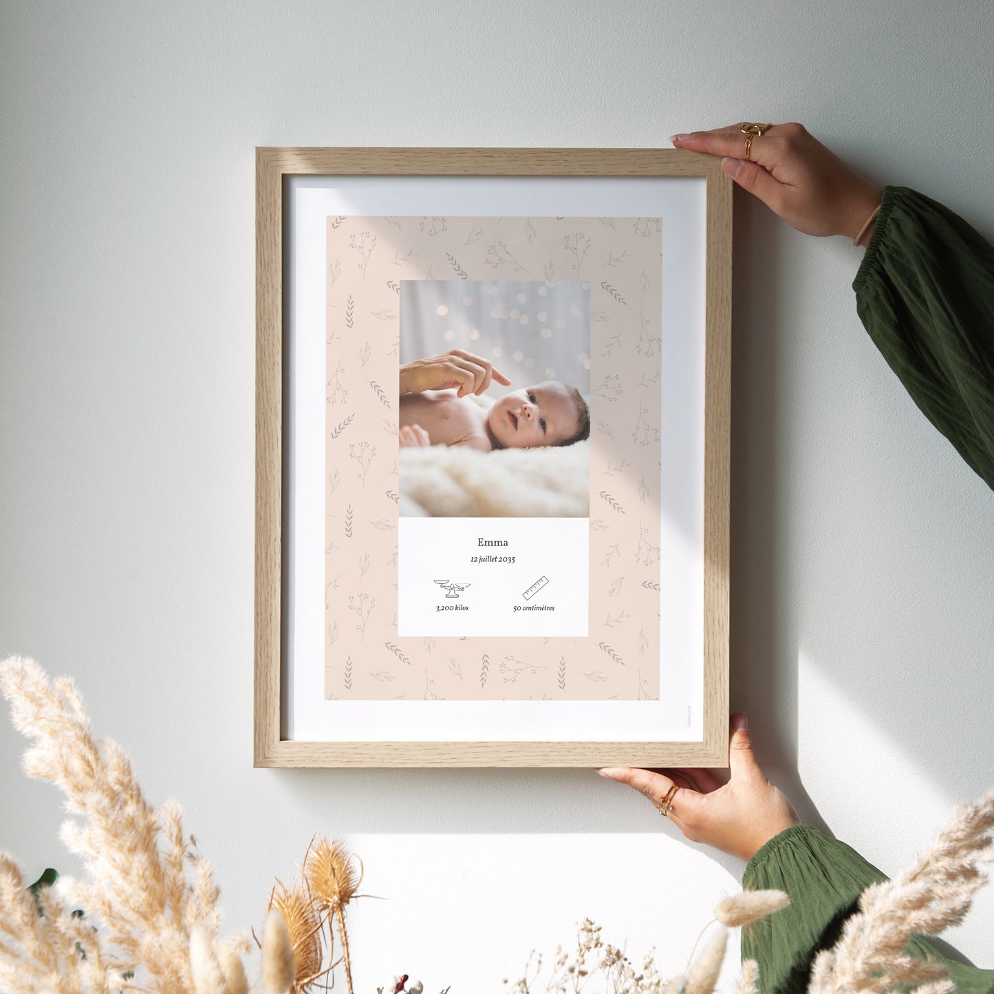Affiche Naissance Portrait Champêtre naturel photo N° 2