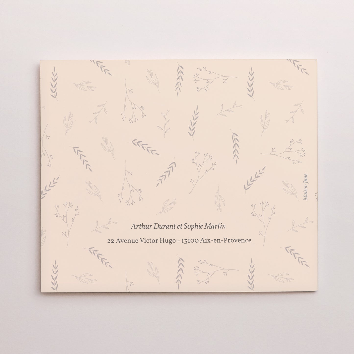 Remerciements Naissance Double volet asymétrique Champêtre naturel photo N° 3