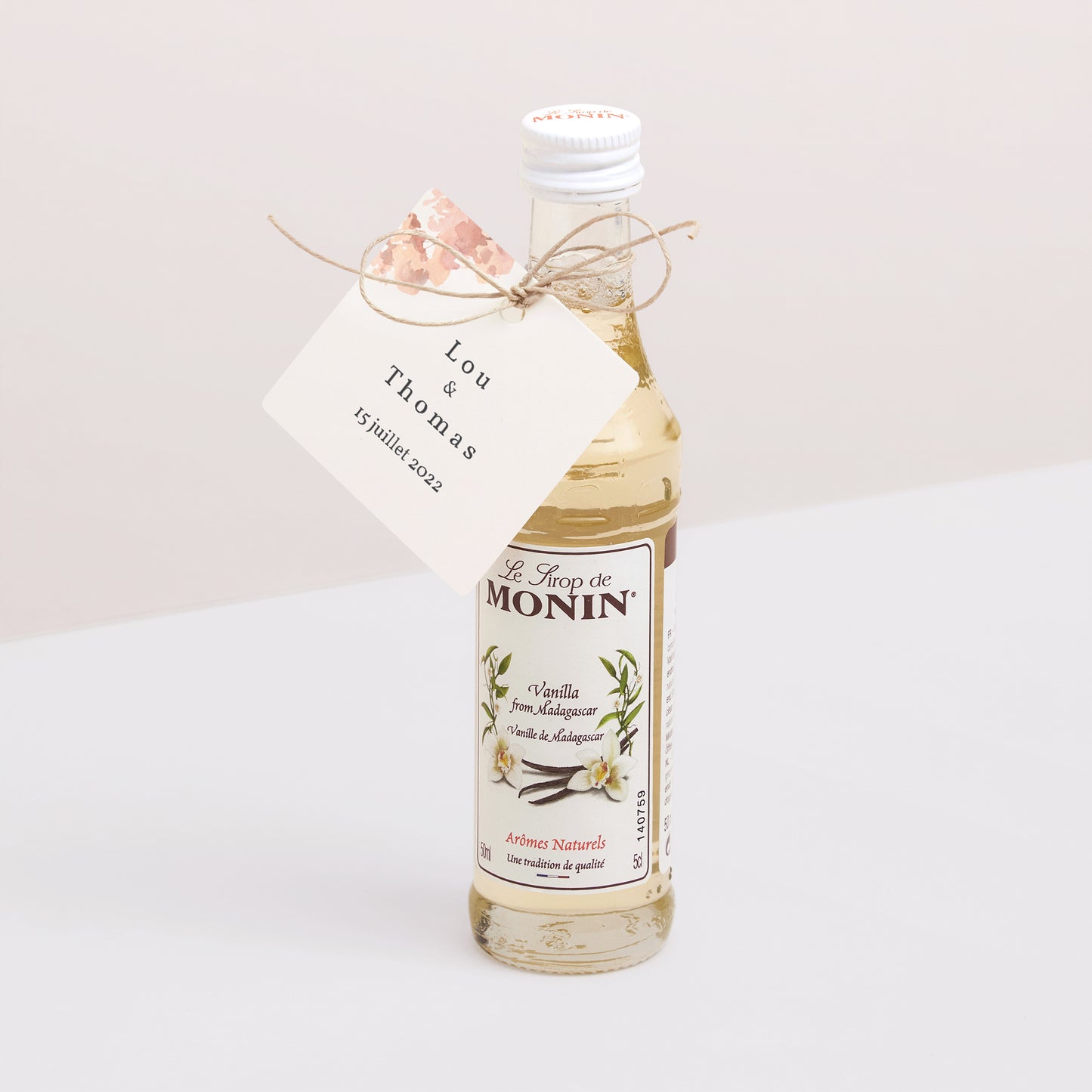 Etiquette perforée Mariage Carrée Cadre bohème tropical photo N° 3