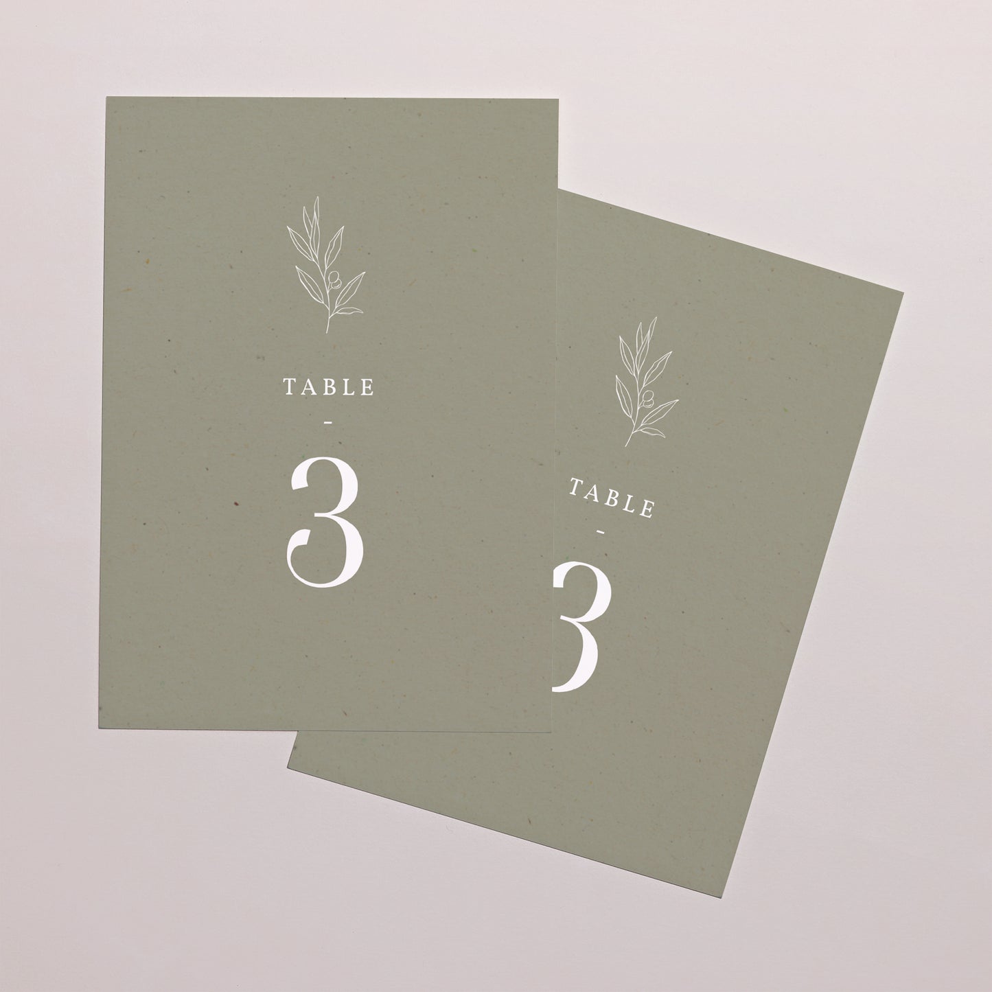Marque table Mariage Rectangle Olivier texture papier photo N° 2