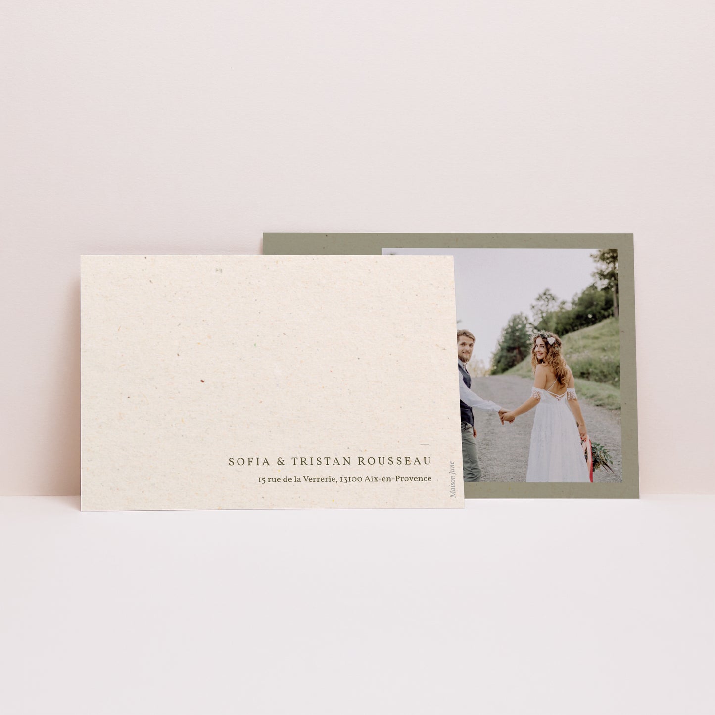Remerciements Mariage Paysage Olivier texture papier photo N° 2