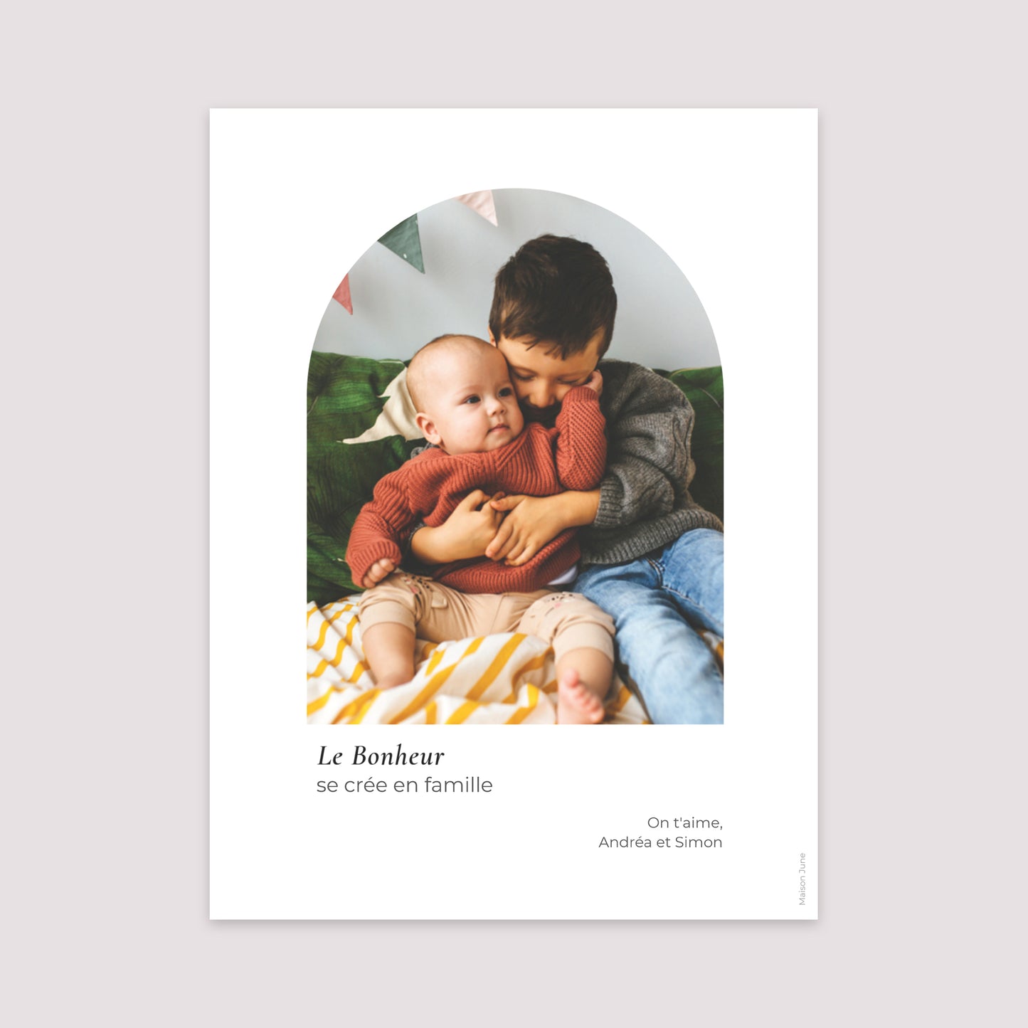 Affiche Portrait 30 x 40 cm Le bonheur se crée en famille -fête des mamies photo N° 2