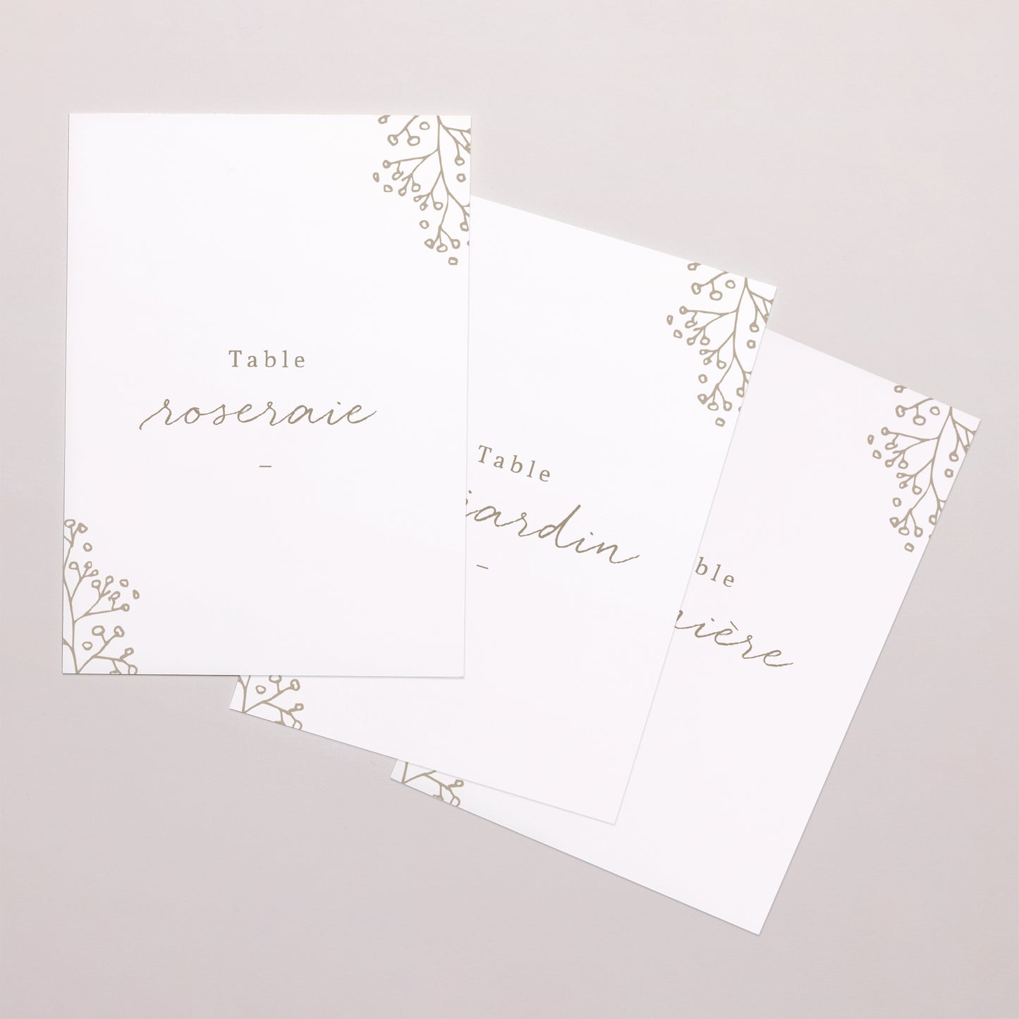 Marque table Mariage Rectangle Couronne Dorée photo N° 1