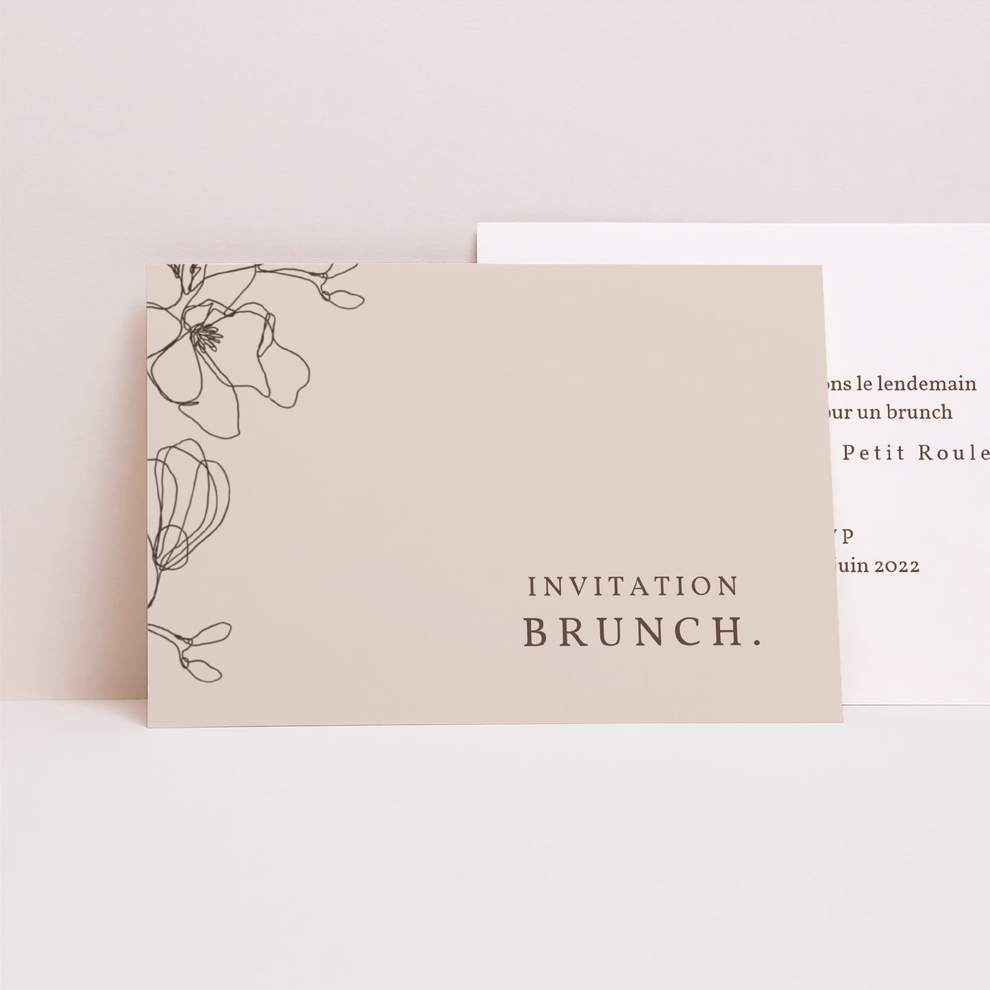 Invitations Mariage Paysage Silhouette florale III - Cerisier photo N° 1