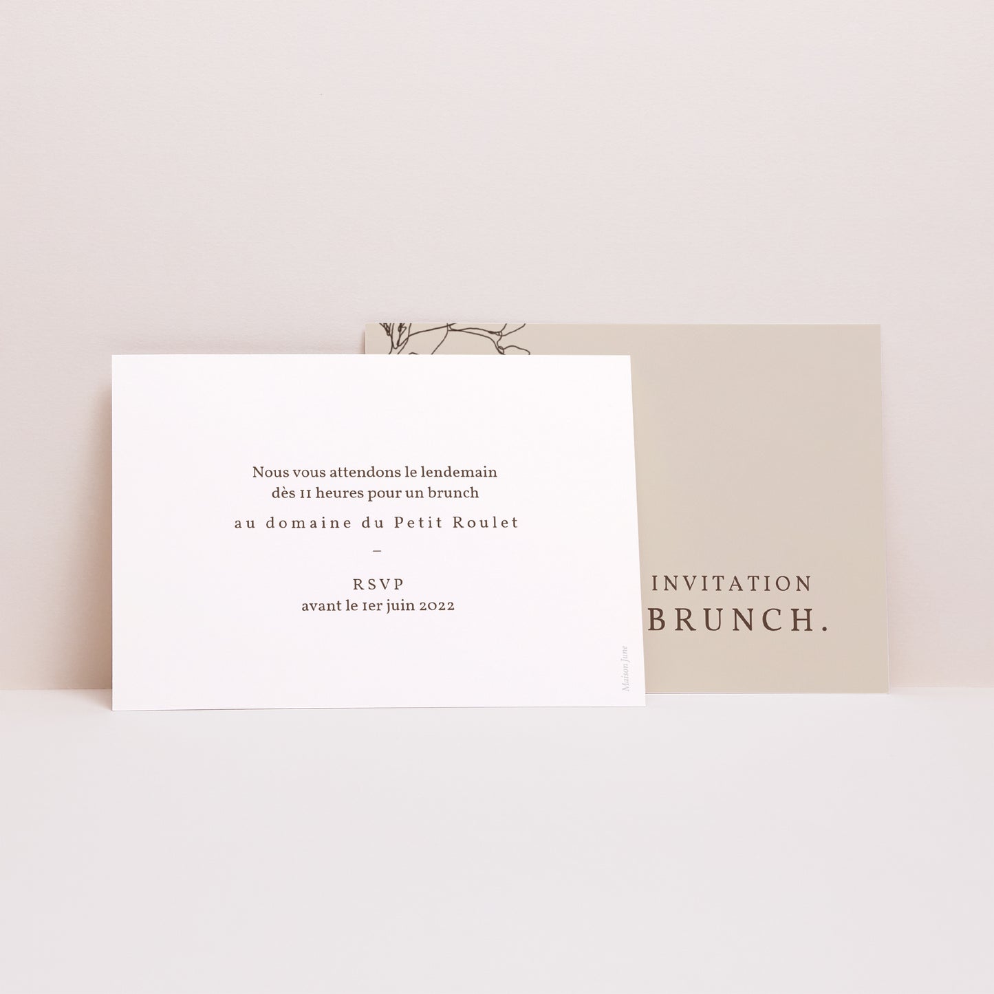 Invitations Mariage Paysage Silhouette florale III - Cerisier photo N° 2