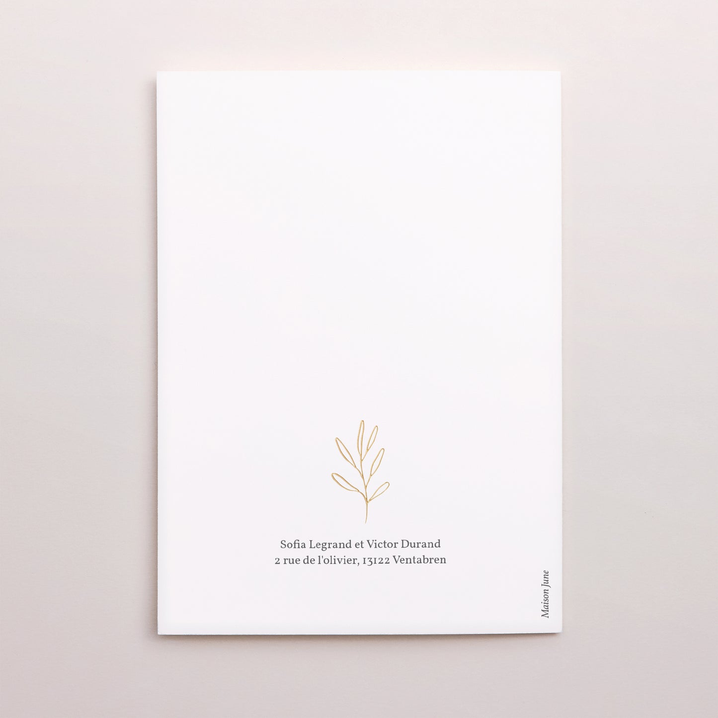 Invitations Anniversaire de mariage Portrait double volet Brin romantique II photo N° 3