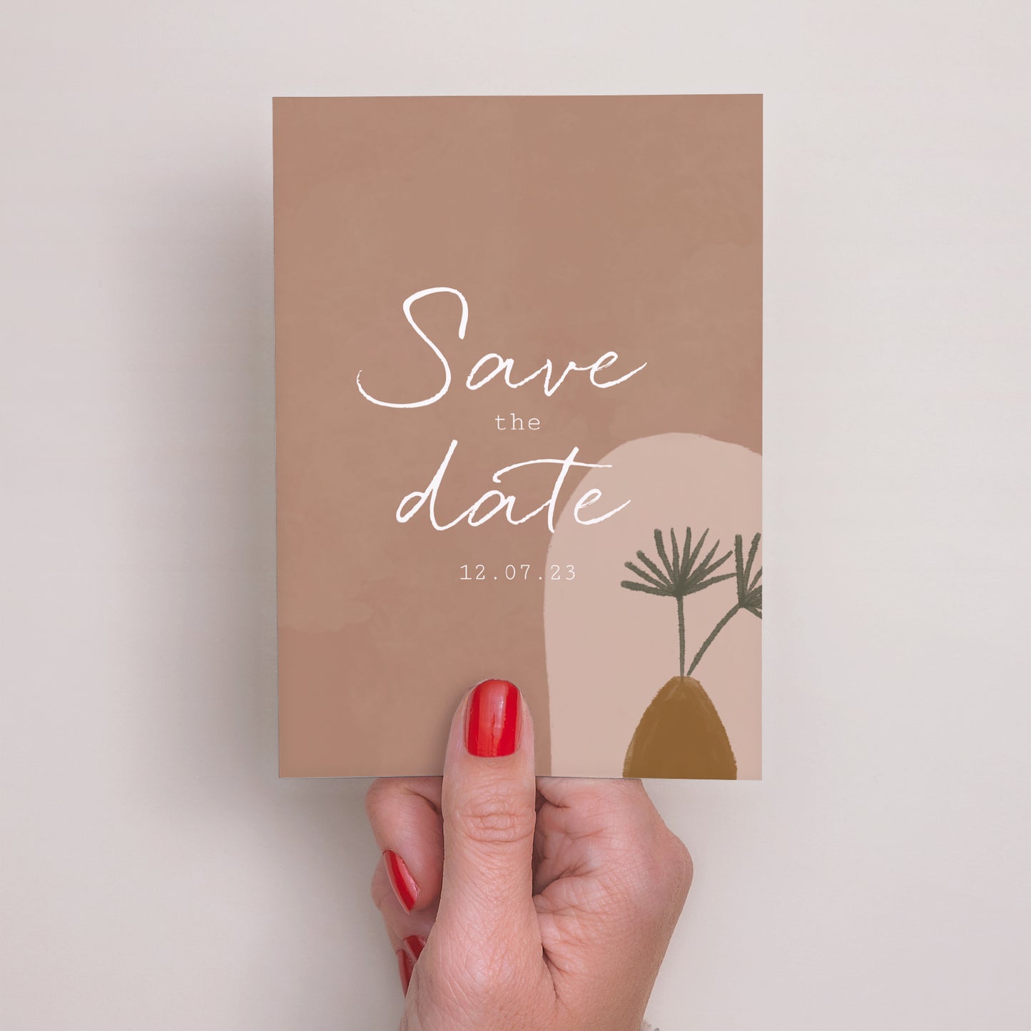 Save the date Mariage Portrait Couple à composer boho photo N° 2