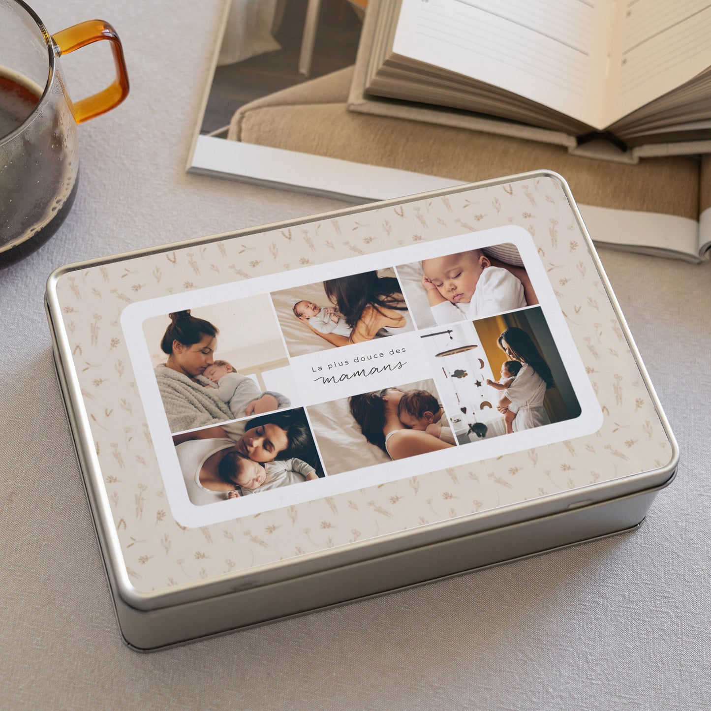 Boite métallique Objets Rectangle Petit herbier pour Maman photo N° 2