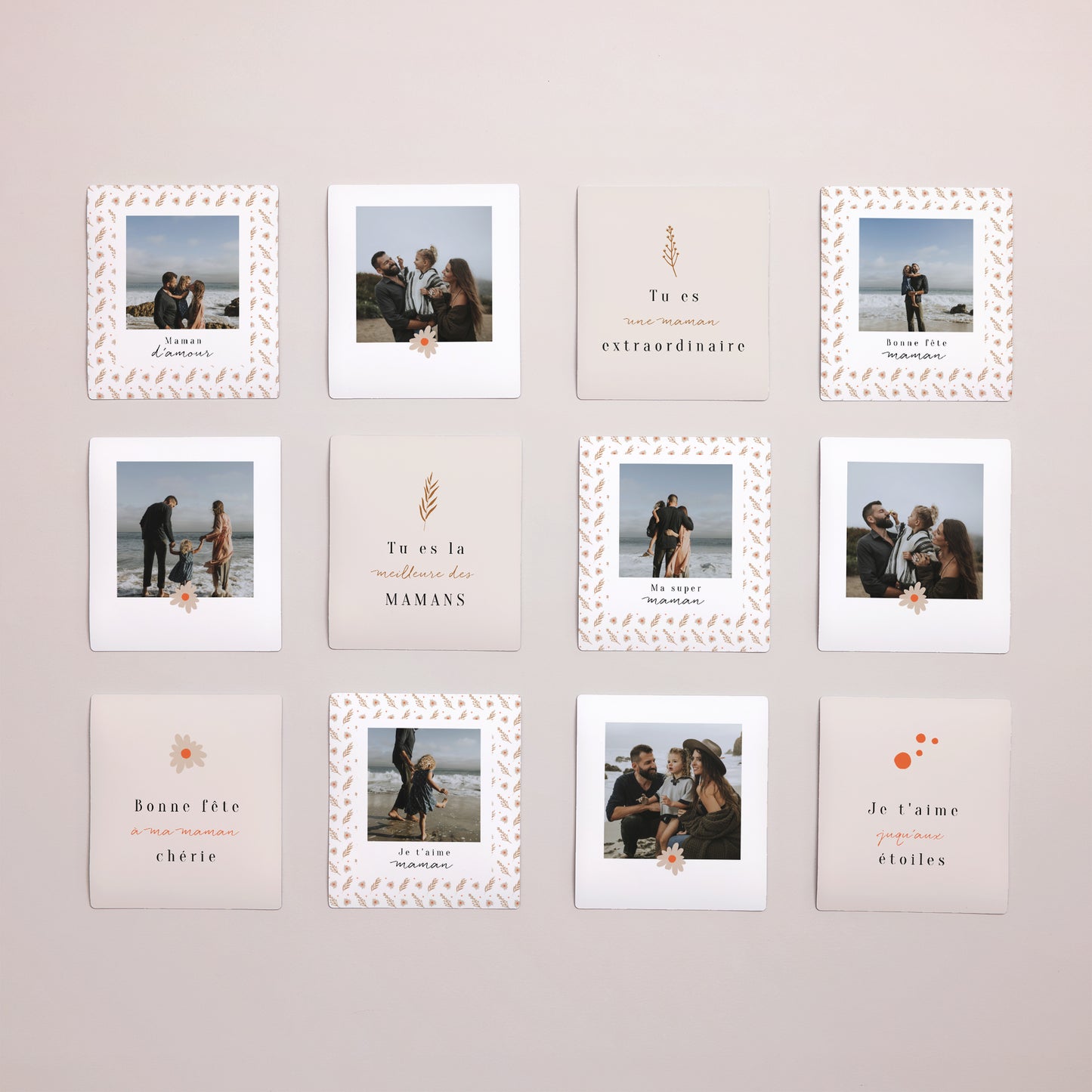 Magnet Objets Lot de 12, magnétique Fête des mères fleurs motifs photo N° 1