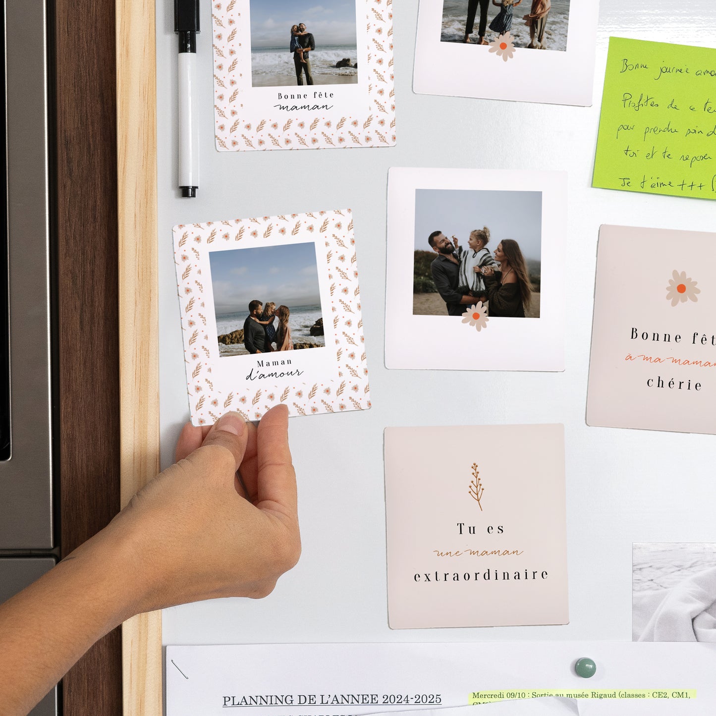 Magnet Objets Lot de 12, magnétique Fête des mères fleurs motifs photo N° 2