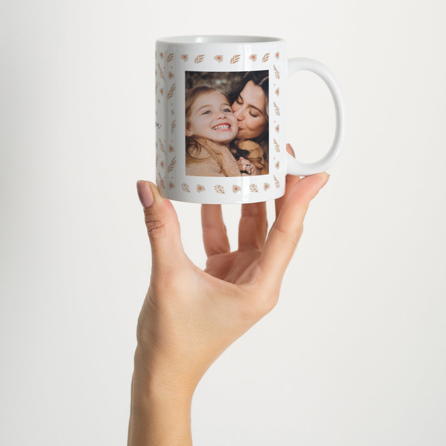 Mug Objets Blanc Fête des mères fleurs motifs photo N° 2