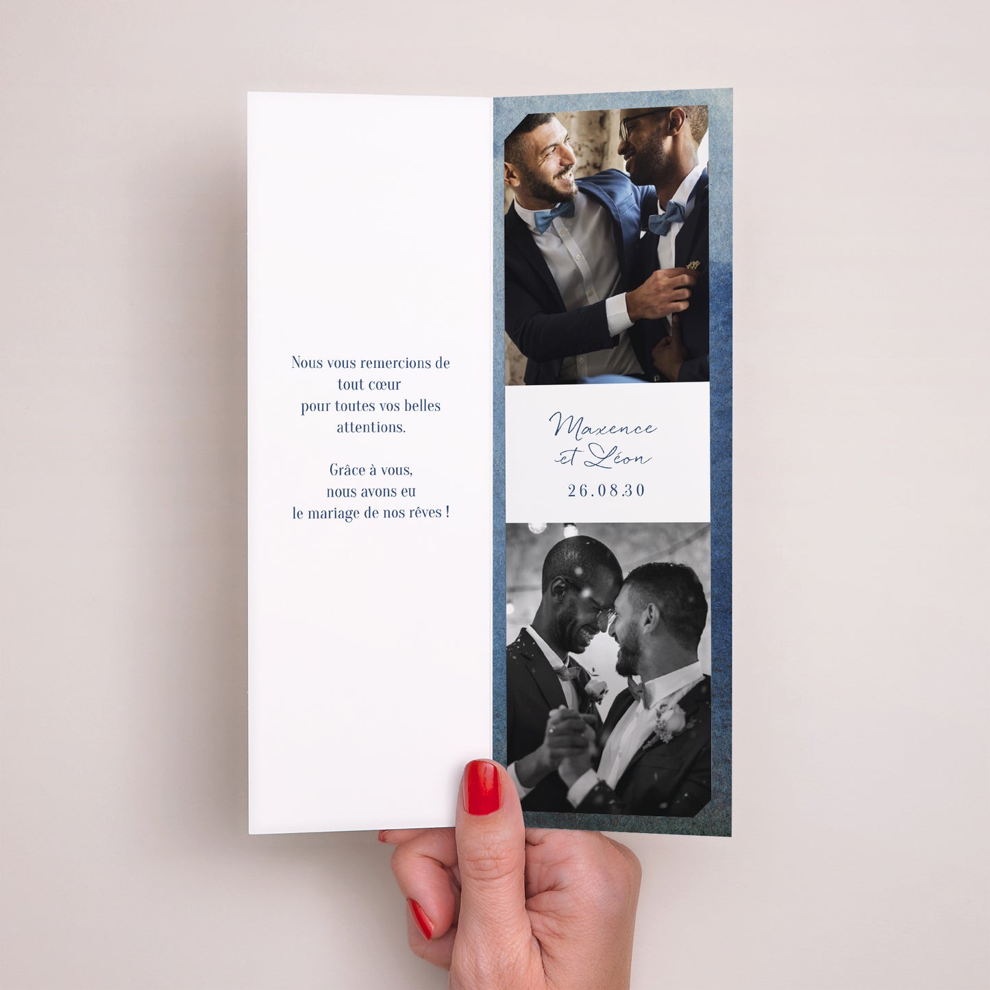 Remerciements Mariage Marque-page photo Nuit Magique photo N° 2