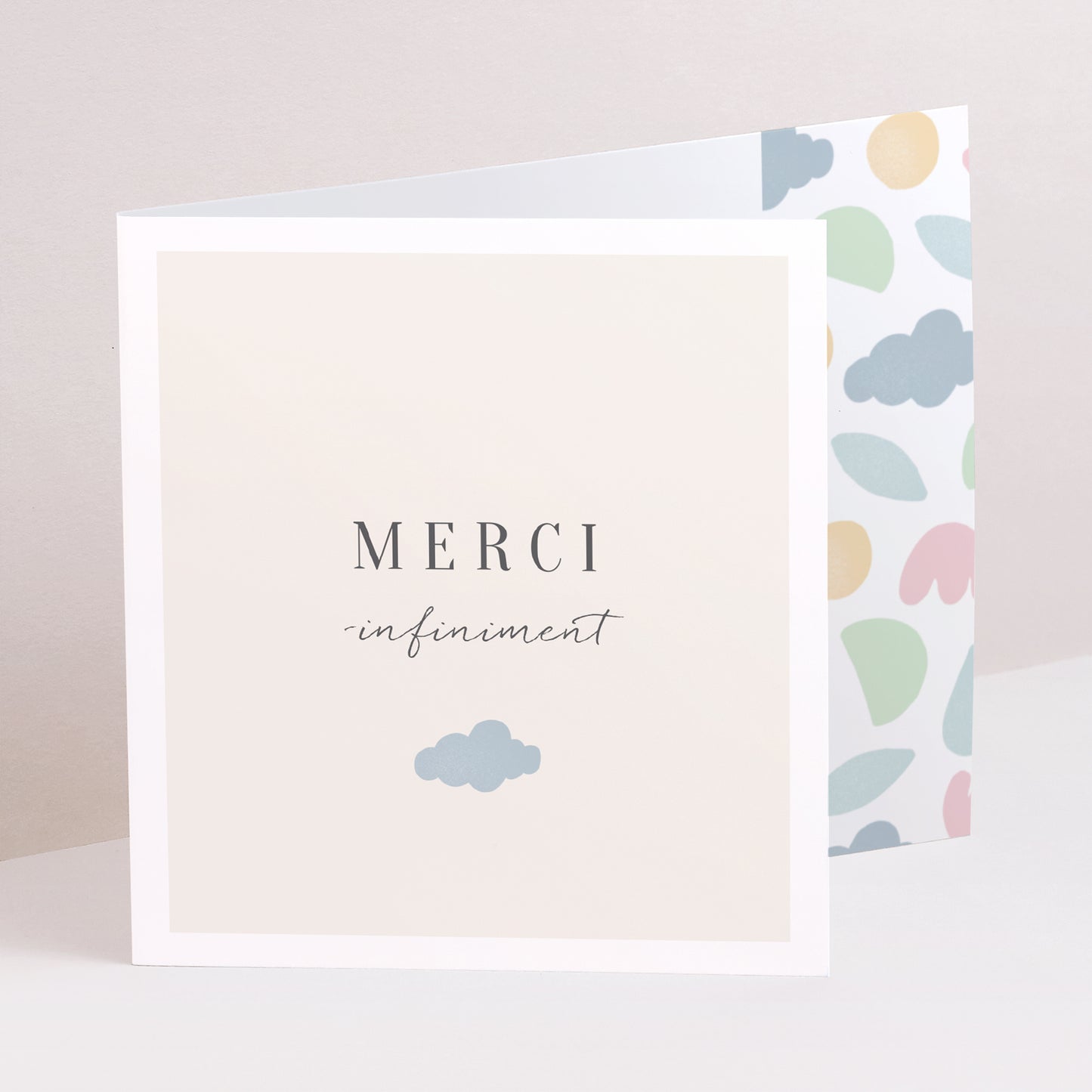 Remerciements Naissance Double volet asymétrique Pastel acidulé photo N° 1