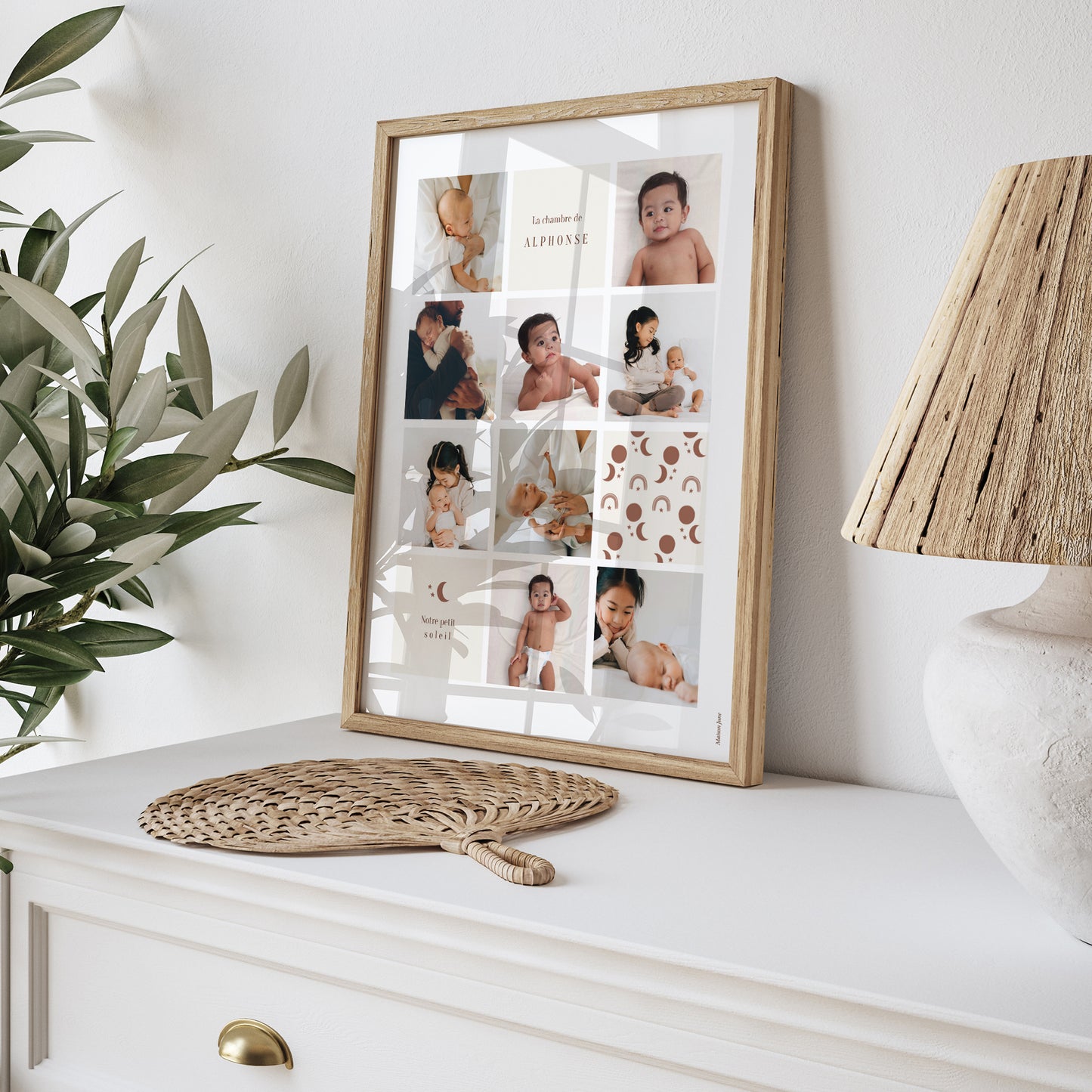 Affiche Naissance Portrait Lune, étoiles motifs photo N° 5