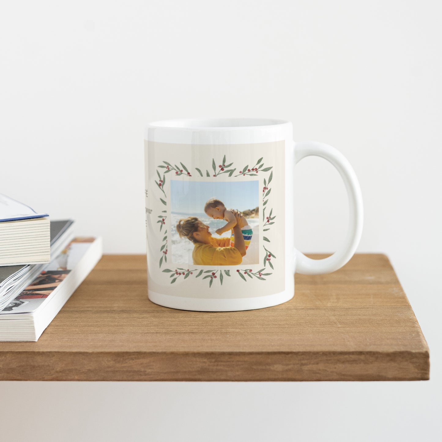 Mug Fin d'année Blanc Encadrement végétal photo N° 4
