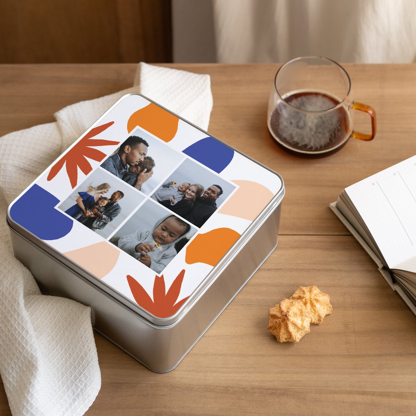 Boite métallique Fin d'année Carrée Inspiration Matisse, Méditerranée photo N° 2