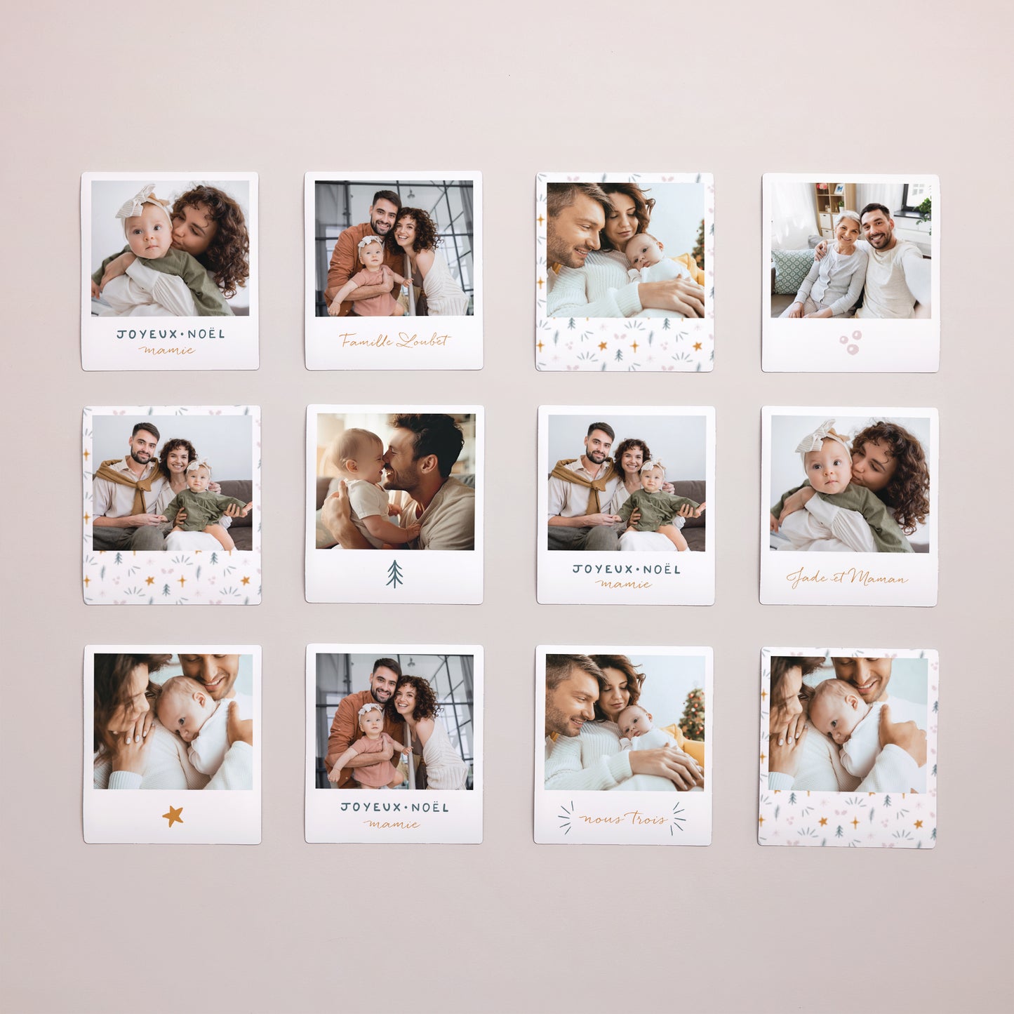 Tirage photo Fin d'année Lot de 12, magnétique Motif festif photo N° 1