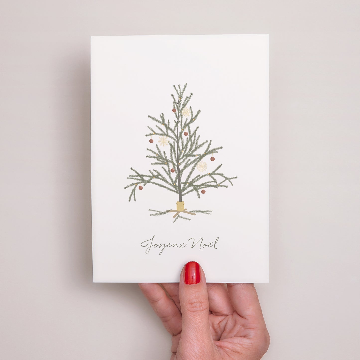 Carte de Noel Fin d'année Portrait Sapin Design photo N° 2