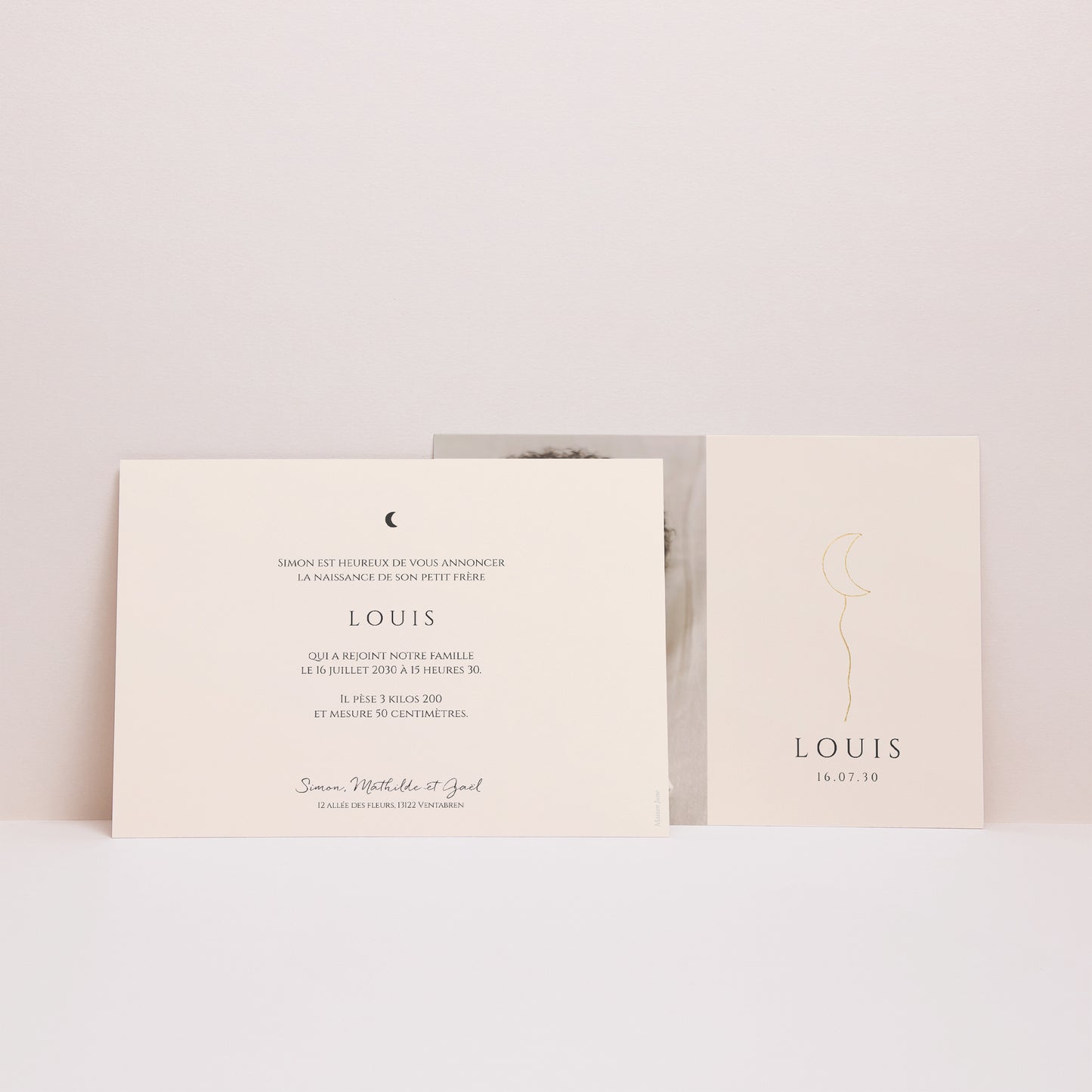Faire-part Naissance Paysage Lune d'Or photo N° 3