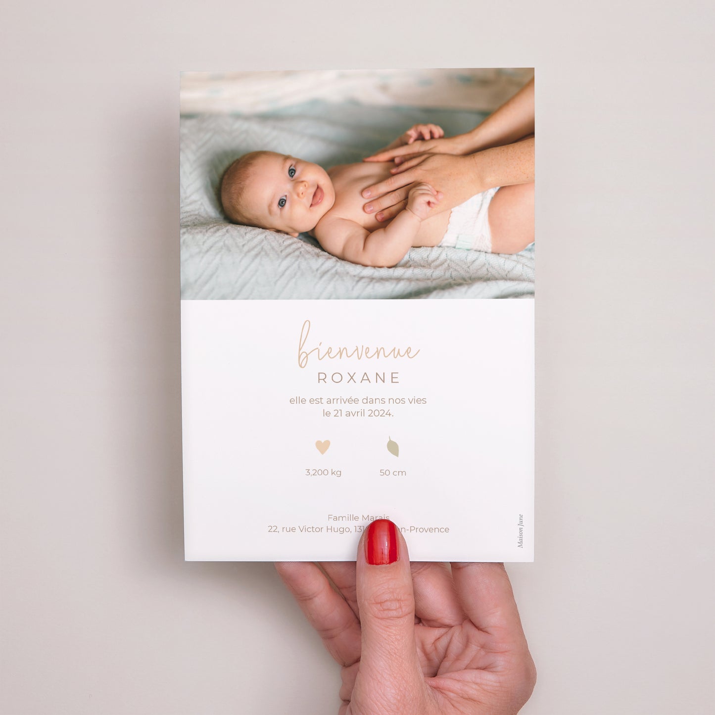 Faire-part Naissance Portrait Mobile Marguerite photo N° 3