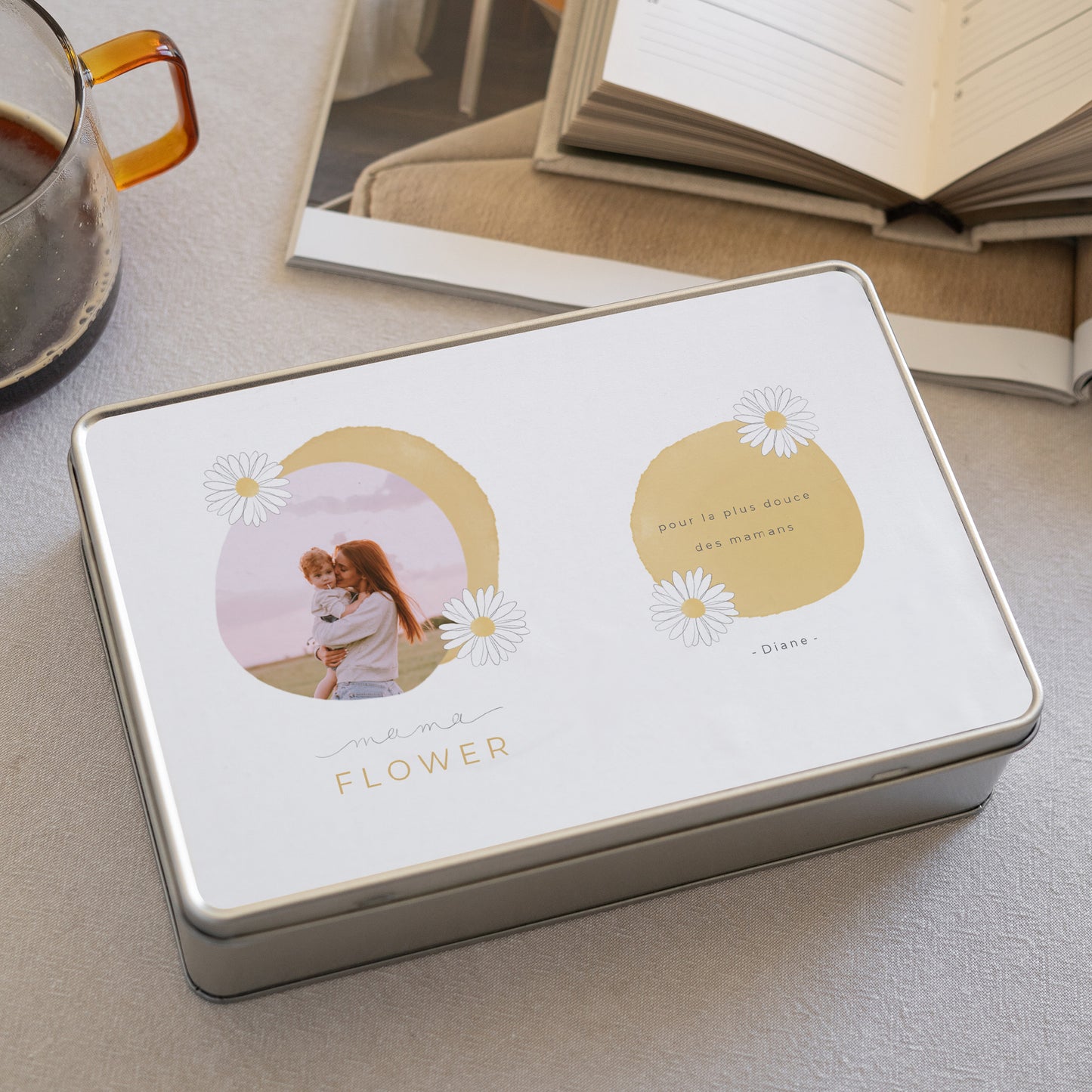 Boite métallique Objets Rectangle Mama Flower photo N° 2