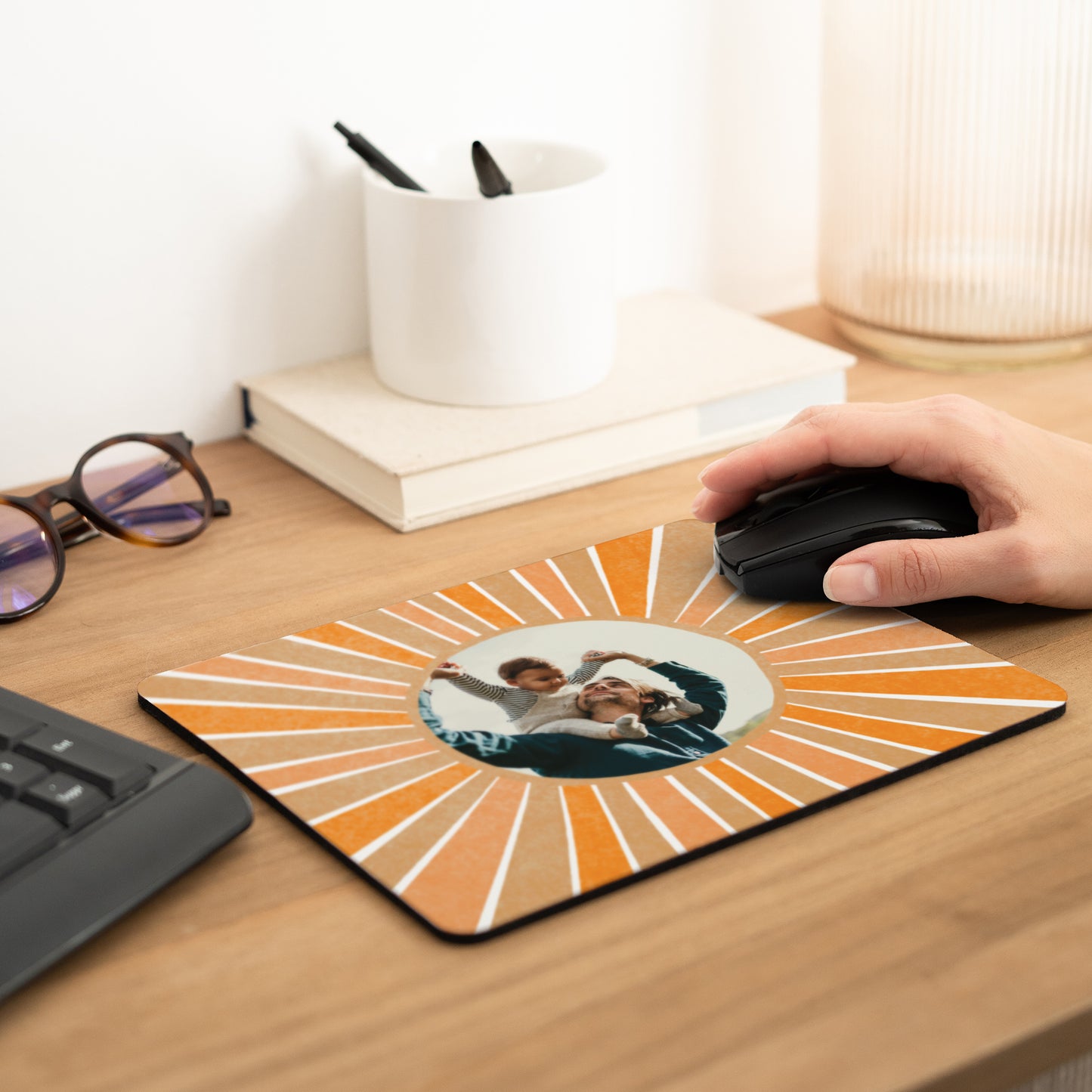 Tapis de souris Objets Rectangle Mon Papa à Moi photo N° 2