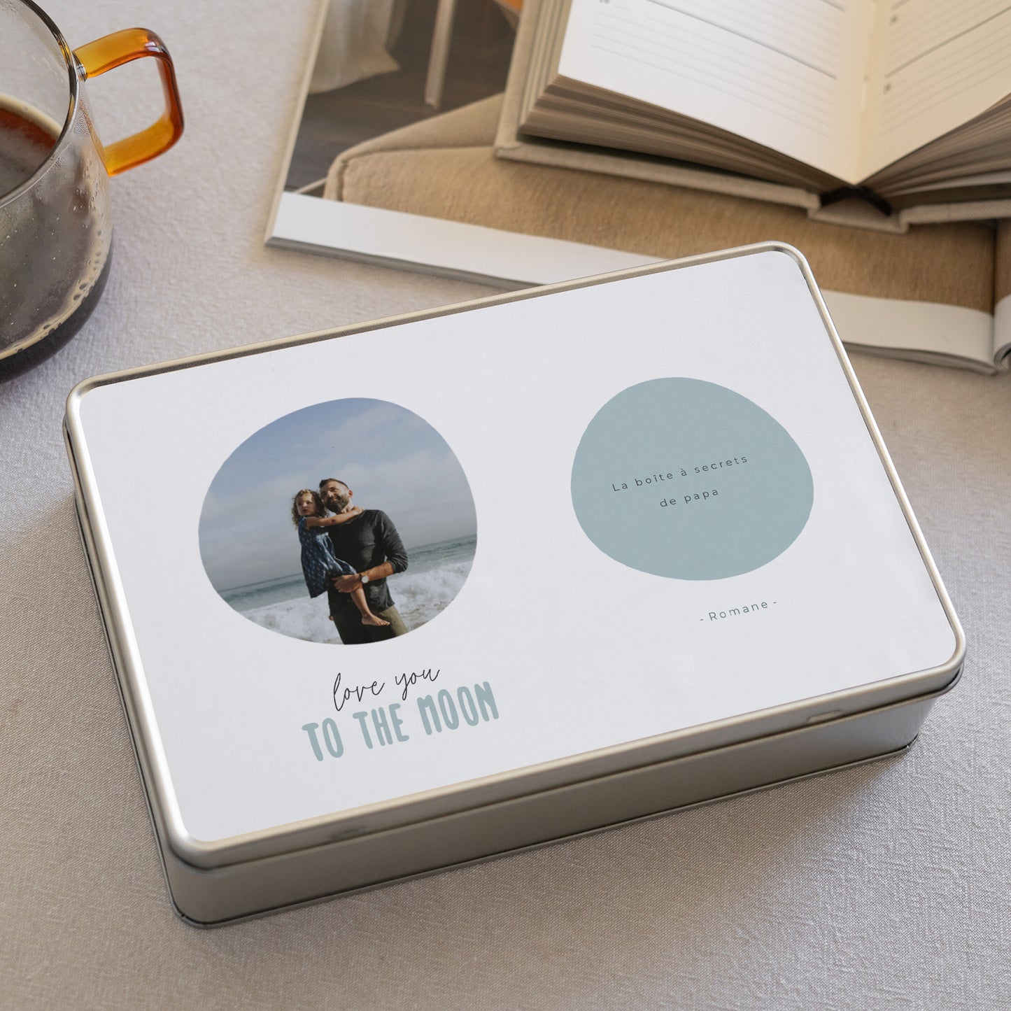 Boite métallique Objets Rectangle To the moon III photo N° 2