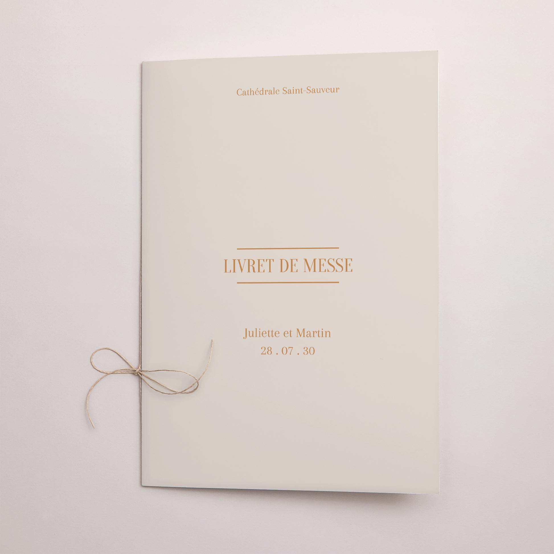 Livret de messe Mariage Double volet Terre d'Ocre photo N° 1