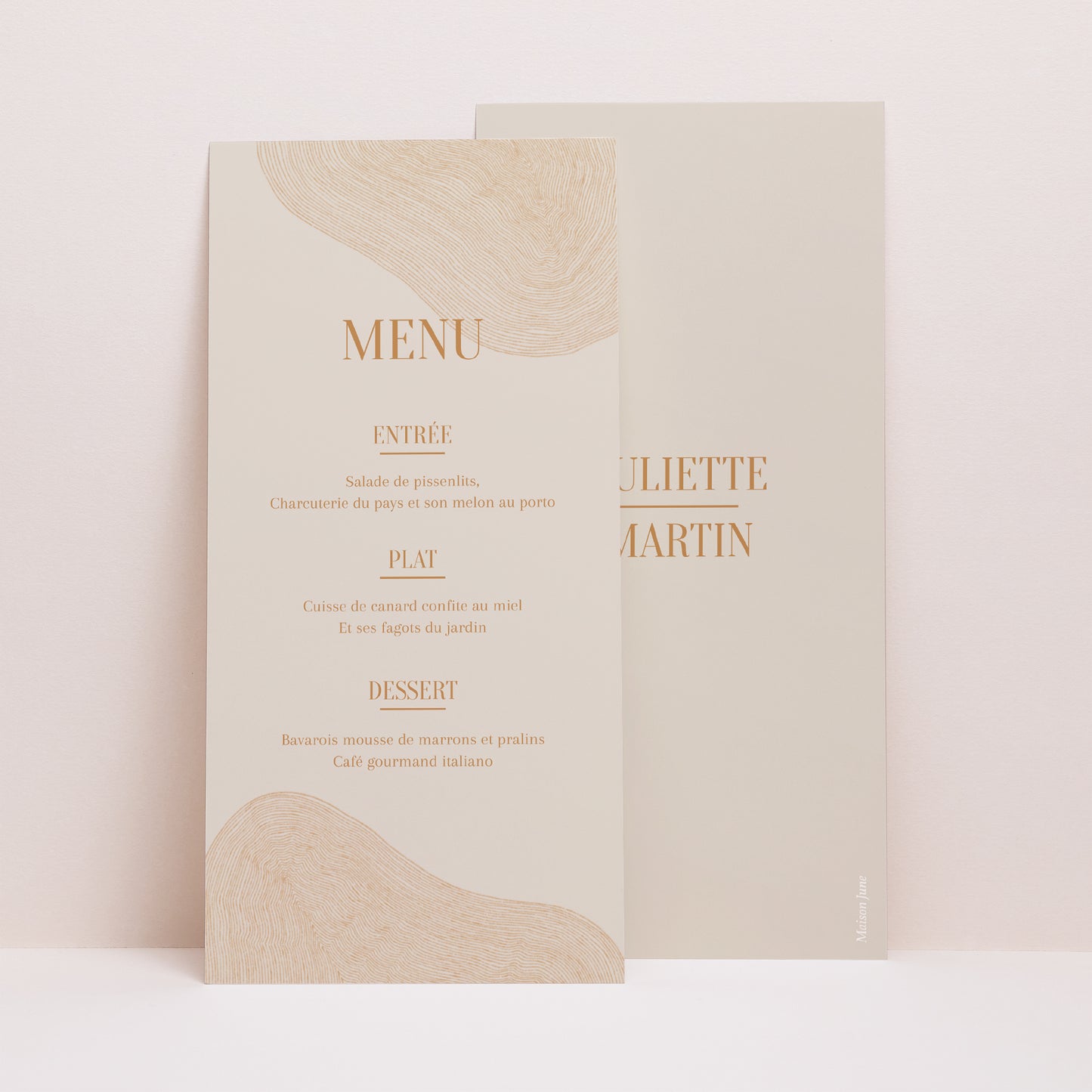 Menu Mariage Panoramique portrait Terre d'Ocre photo N° 1