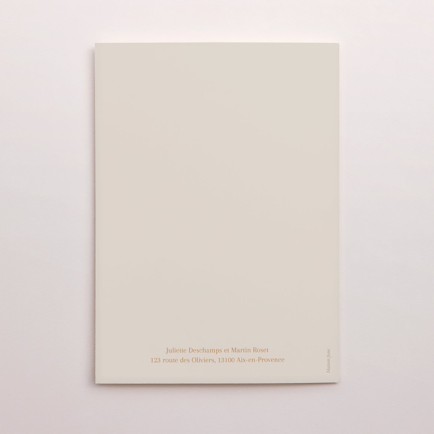 Remerciements Mariage Portrait double volet Terre d'Ocre photo N° 3