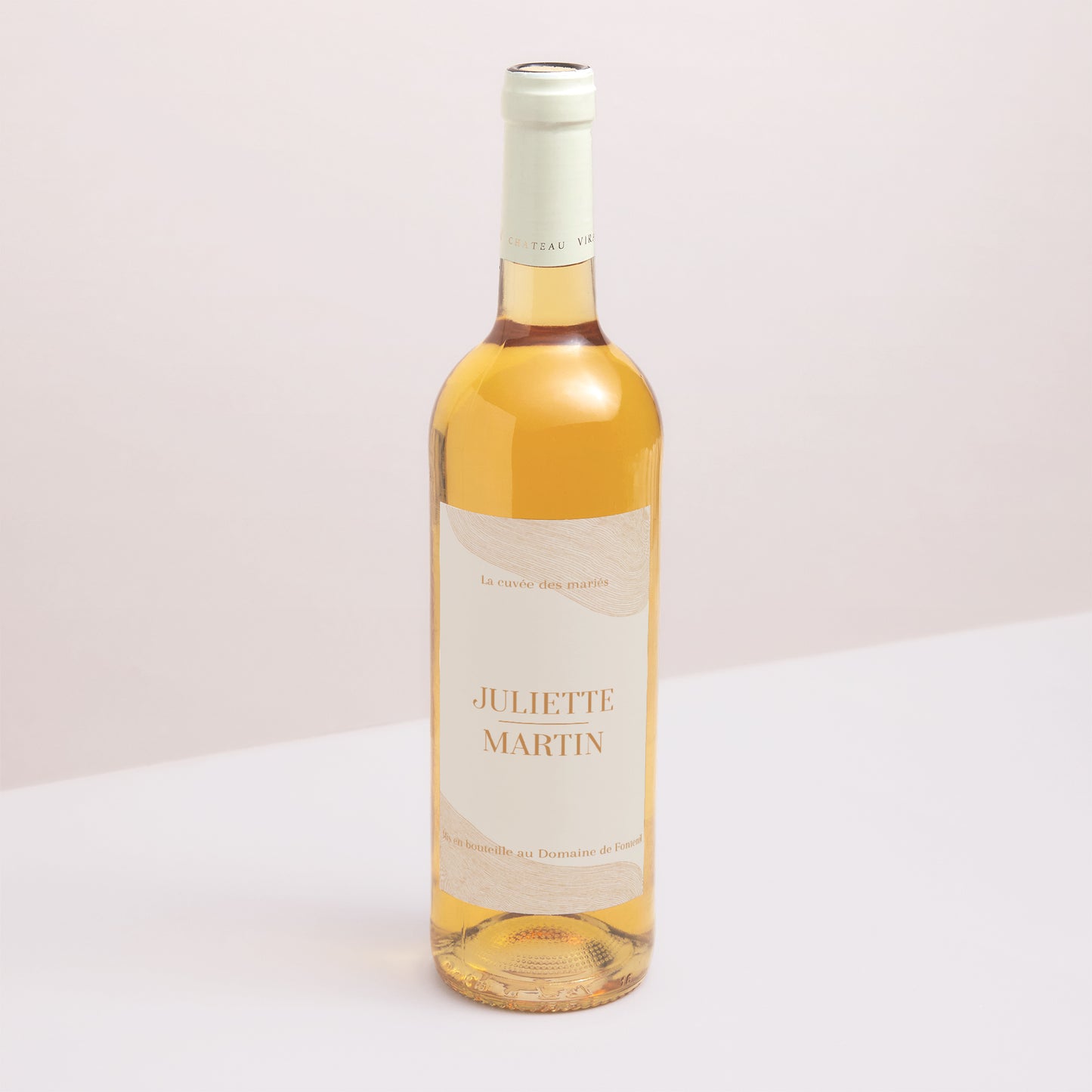 Etiquette bouteille Mariage Portrait Terre d'Ocre photo N° 1