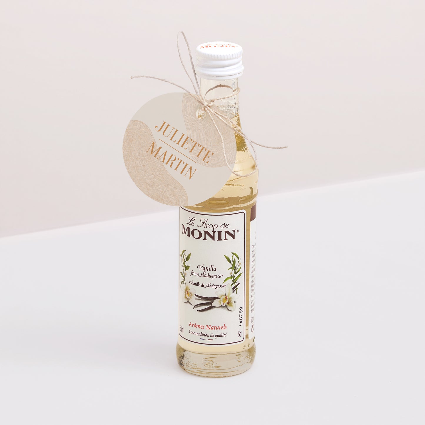 Etiquette perforée Mariage Ronde Terre d'Ocre photo N° 3