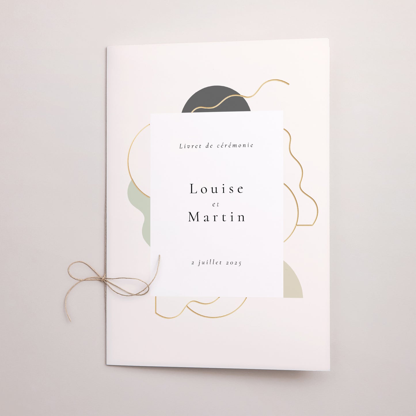 Livret de messe Mariage Double volet Ondulations Modernes photo N° 1