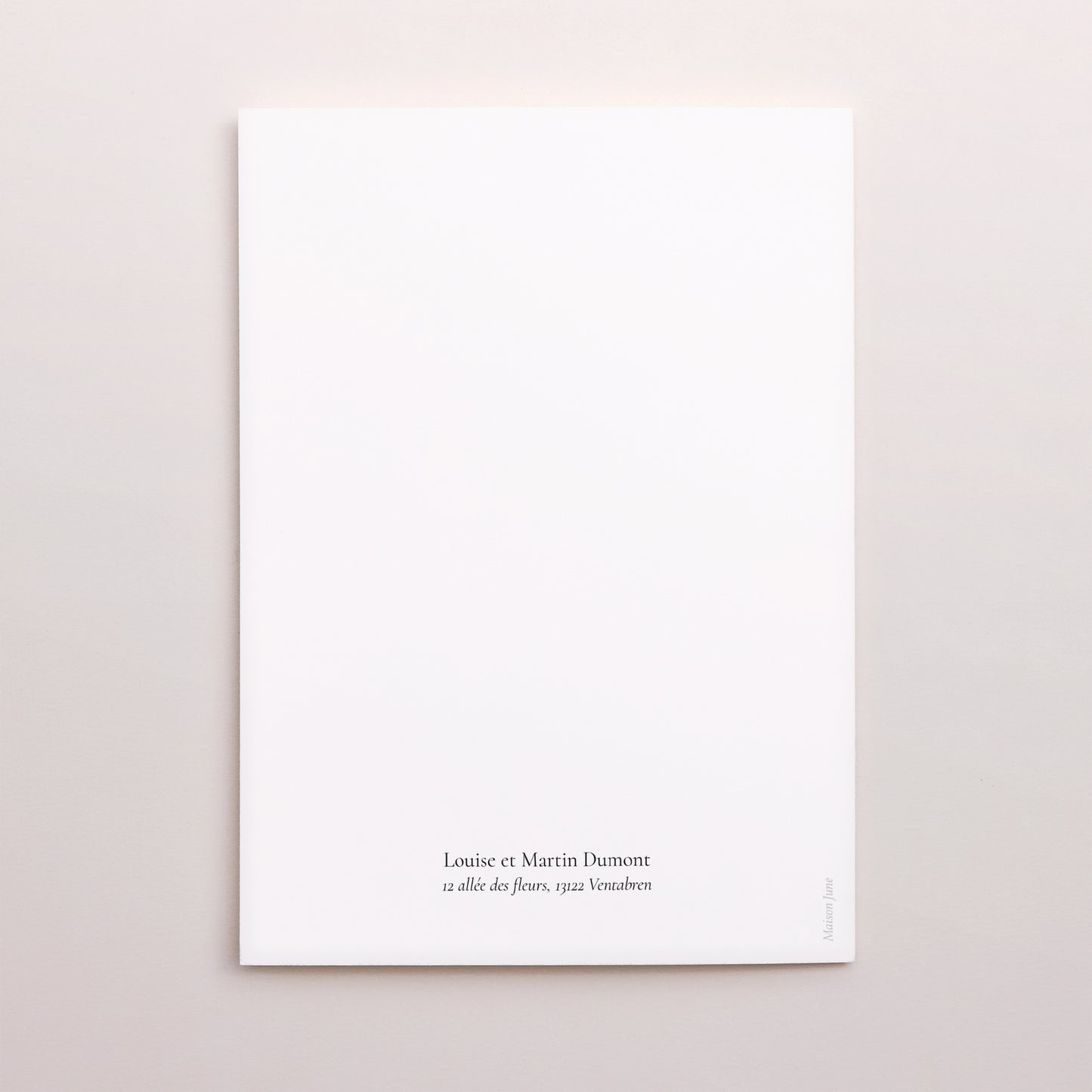 Remerciements Mariage Portrait double volet Ondulations Modernes photo N° 3